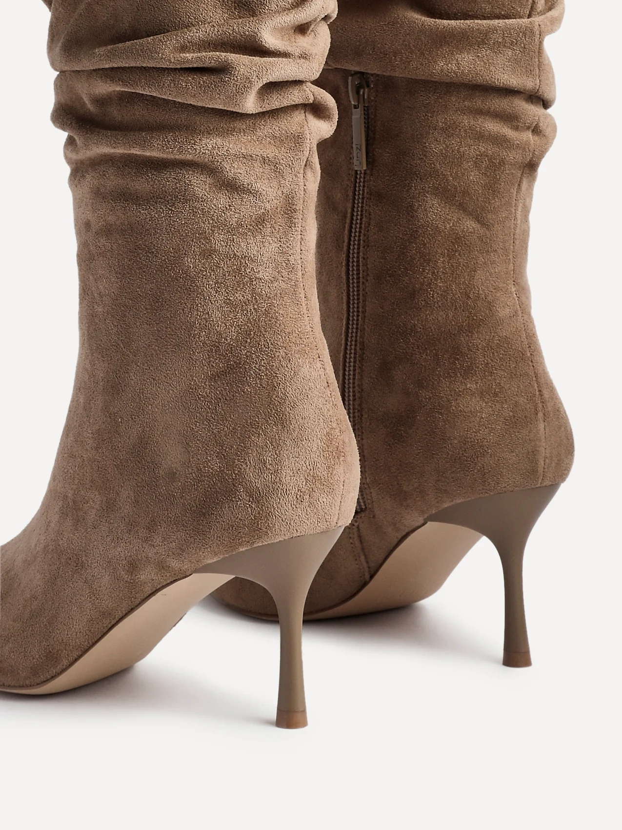 Rosenna Beige Long Stiletto Boots - Image 5