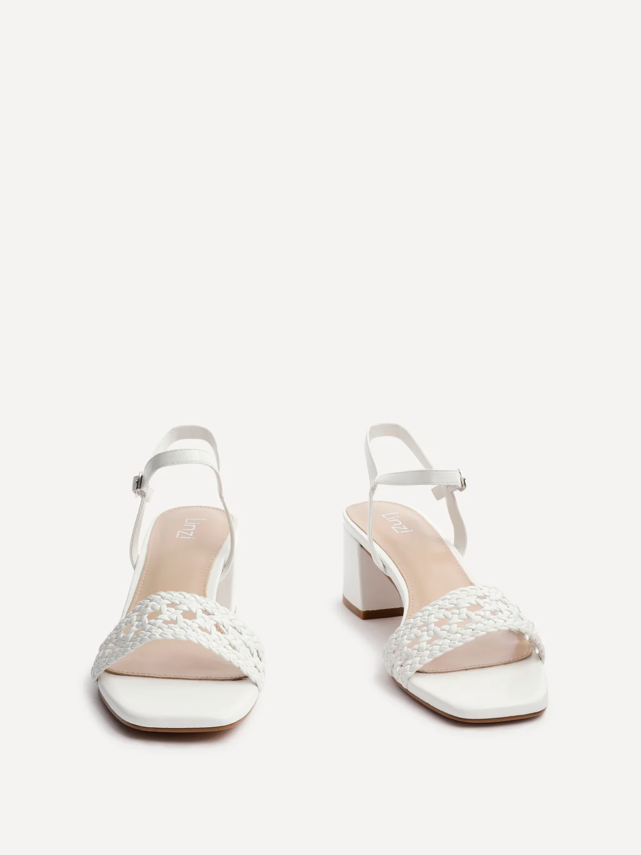 Ruthie White Faux Leather Plaited Heels - Image 3