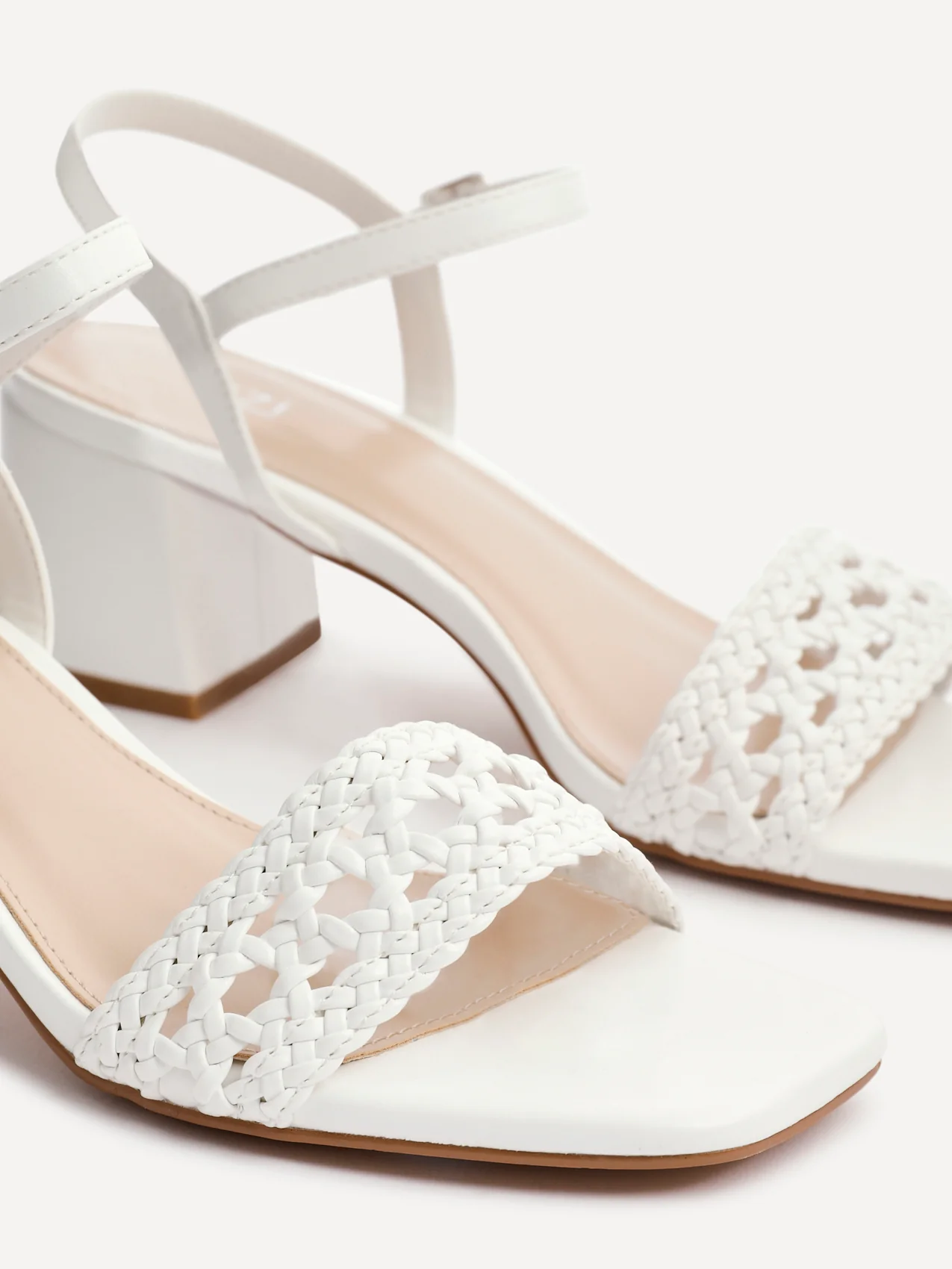 Ruthie White Faux Leather Plaited Heels - Image 4