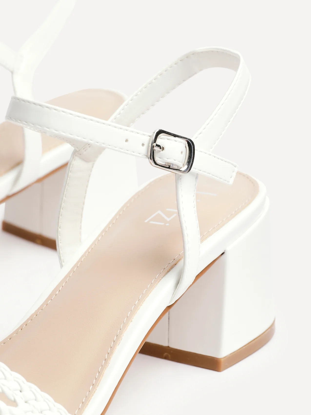 Ruthie White Faux Leather Plaited Heels - Image 5