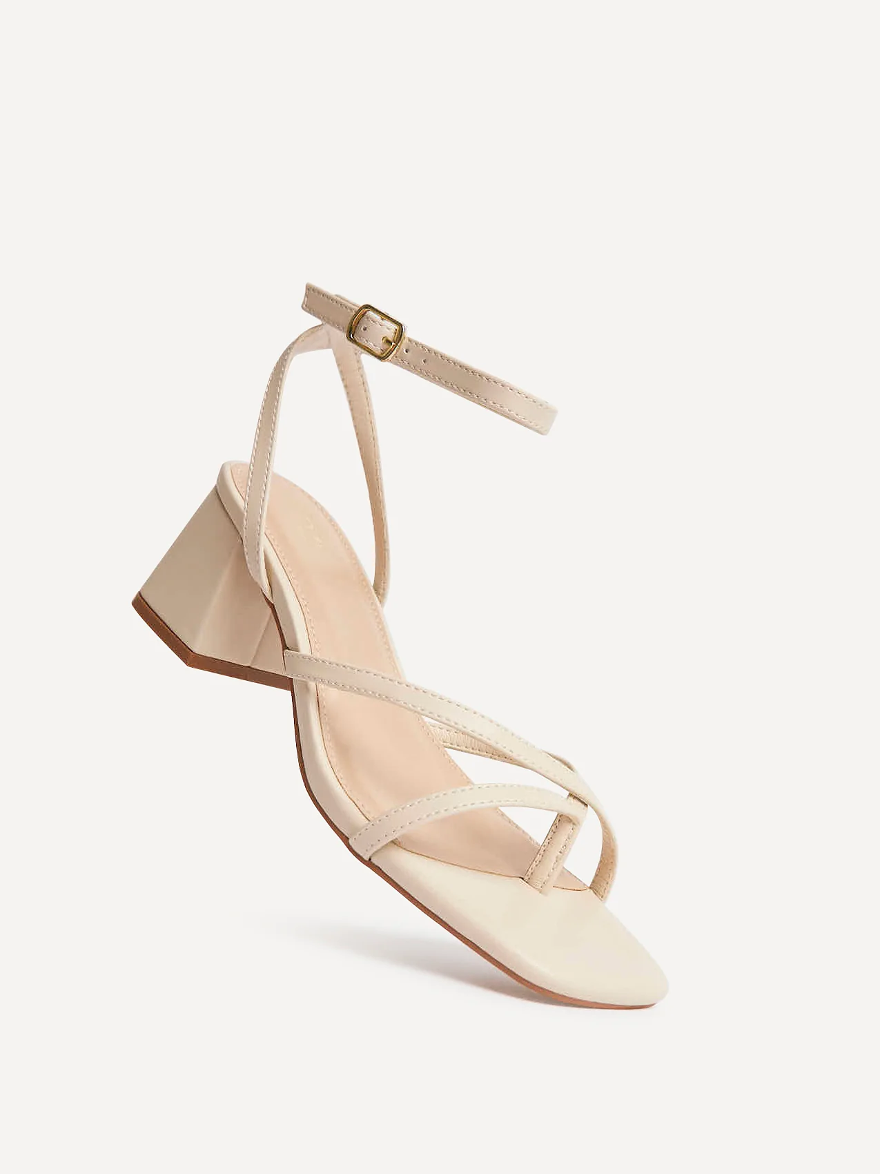 Sally Nude Heeled Sandals - Image 5