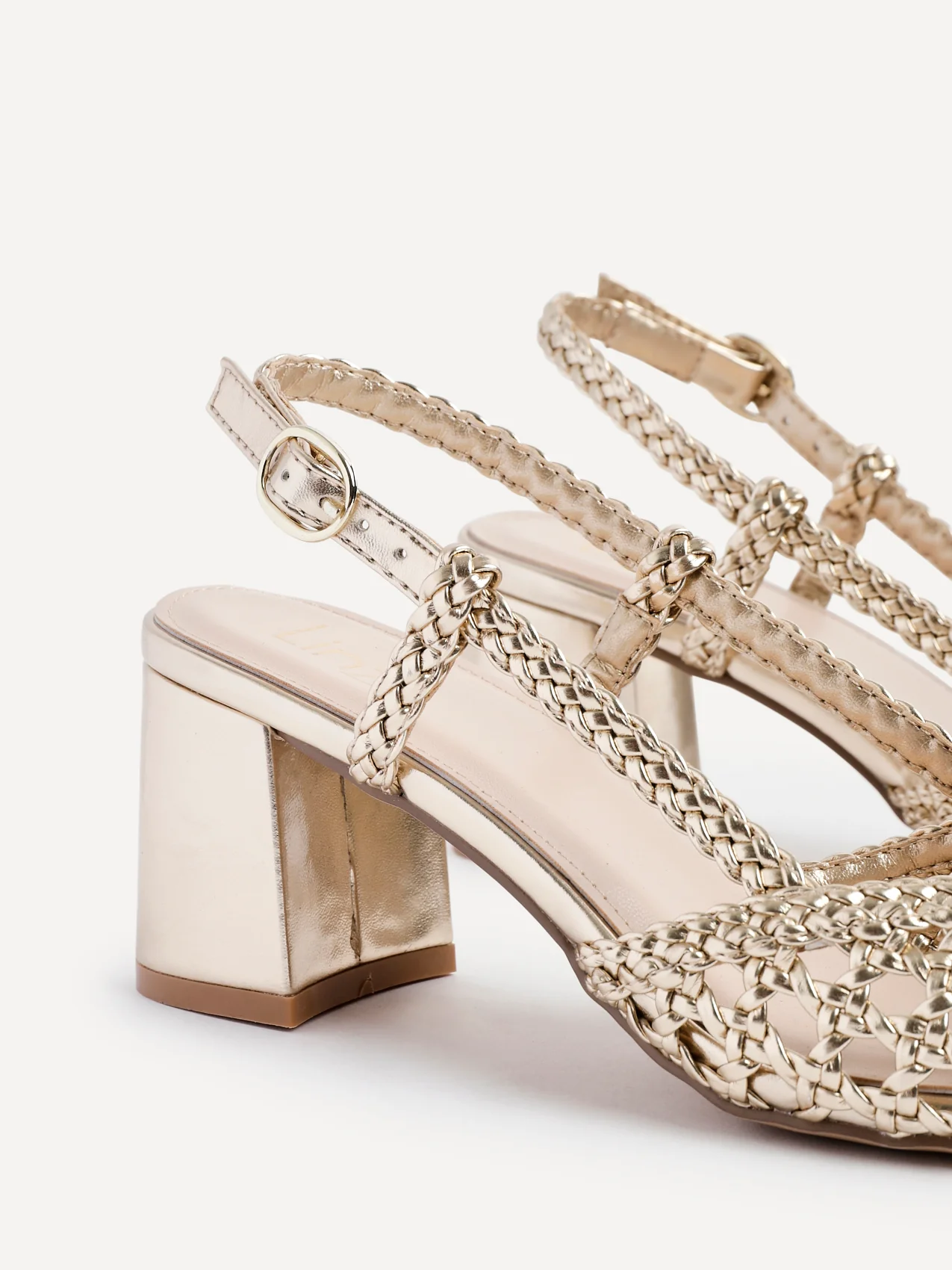 Sandria Gold Handwoven Court Heels - Image 5