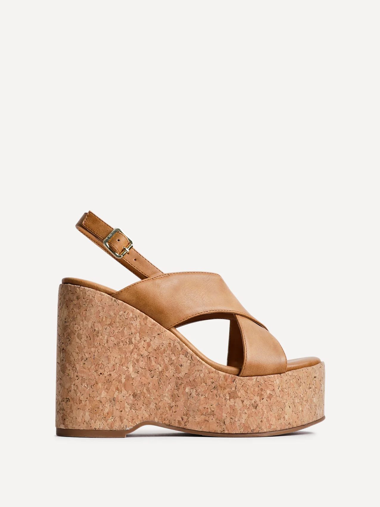 Santana Tan Cork Wedges - Image 2