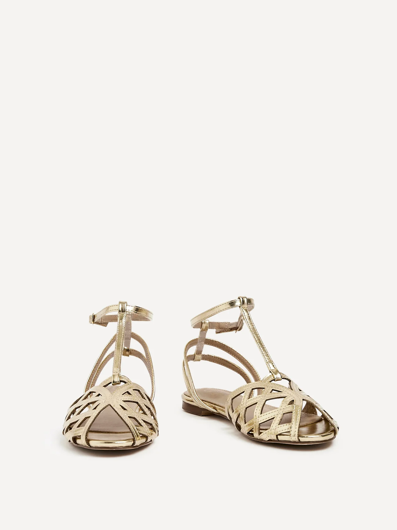 Santi Gold Caged Flat Sandals - Image 3