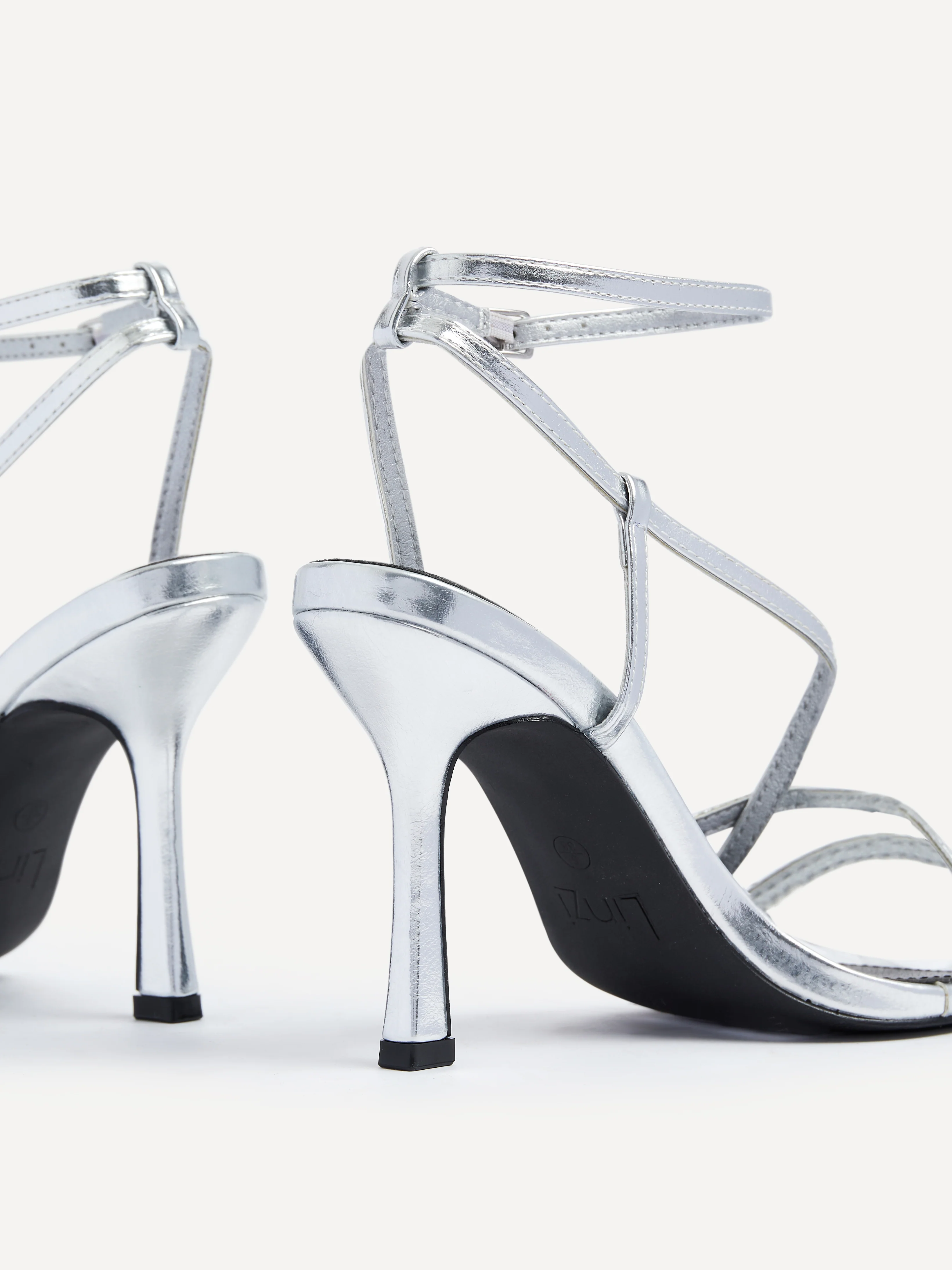 Savannah Silver Strappy Heels - Image 5