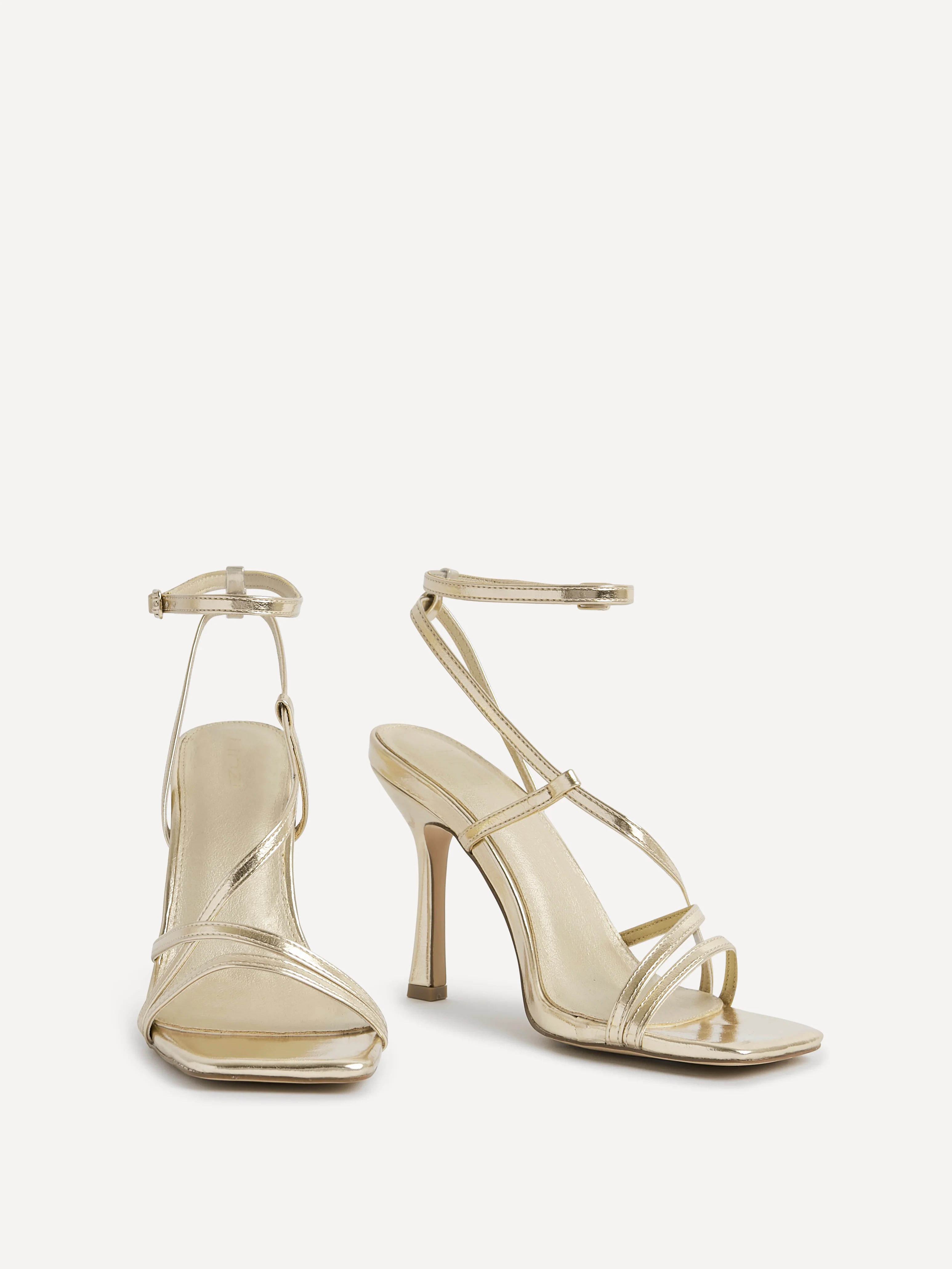 Savannah Gold Strappy Heels - Image 3