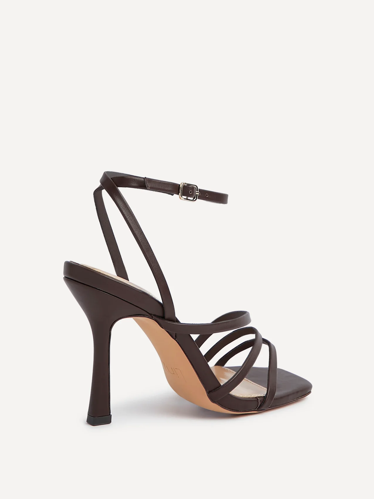 Scarlett Brown Faux Leather Strappy Heels - Image 5
