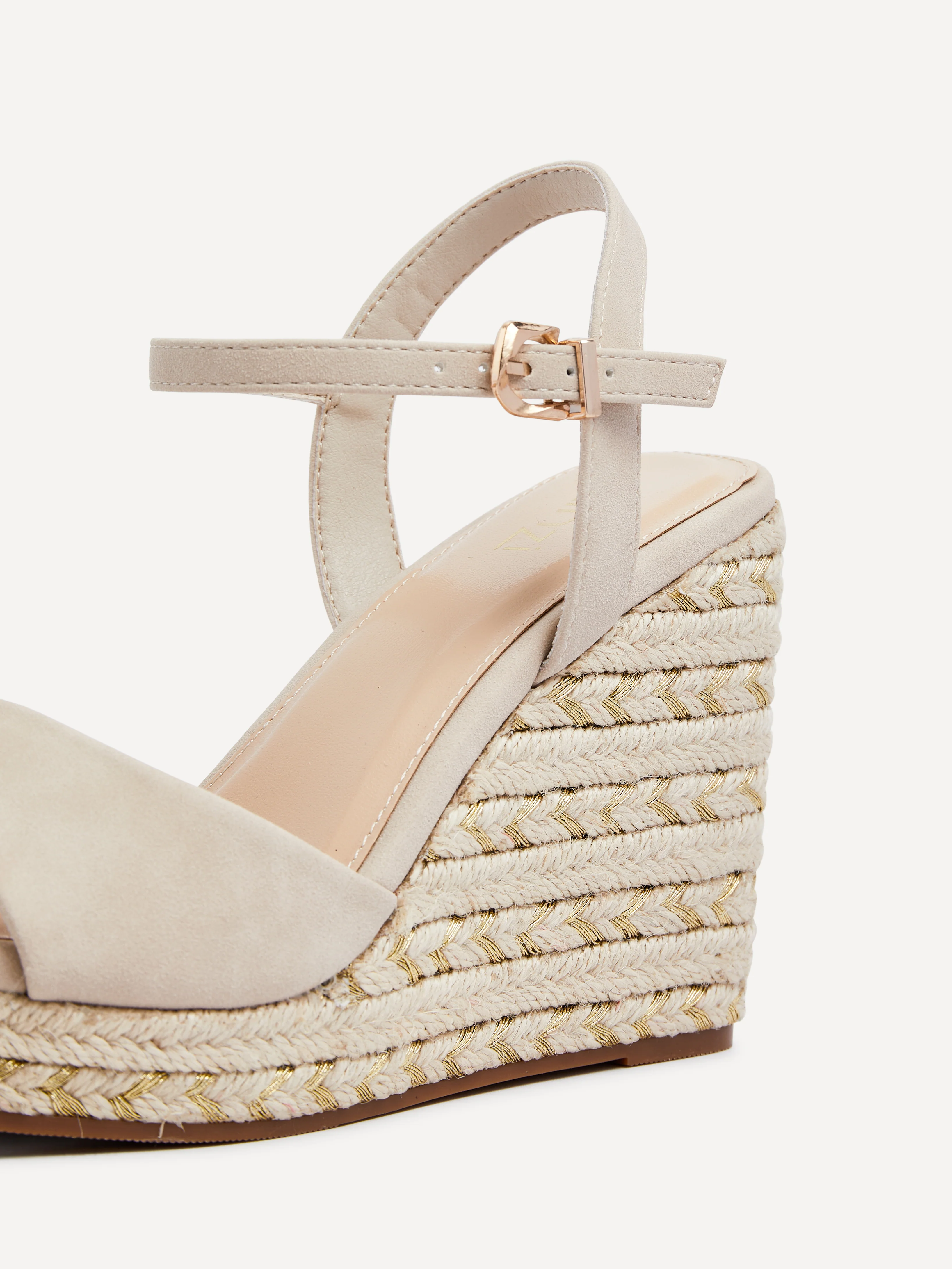 Seraphina Nude Metallic Wedges - Image 5