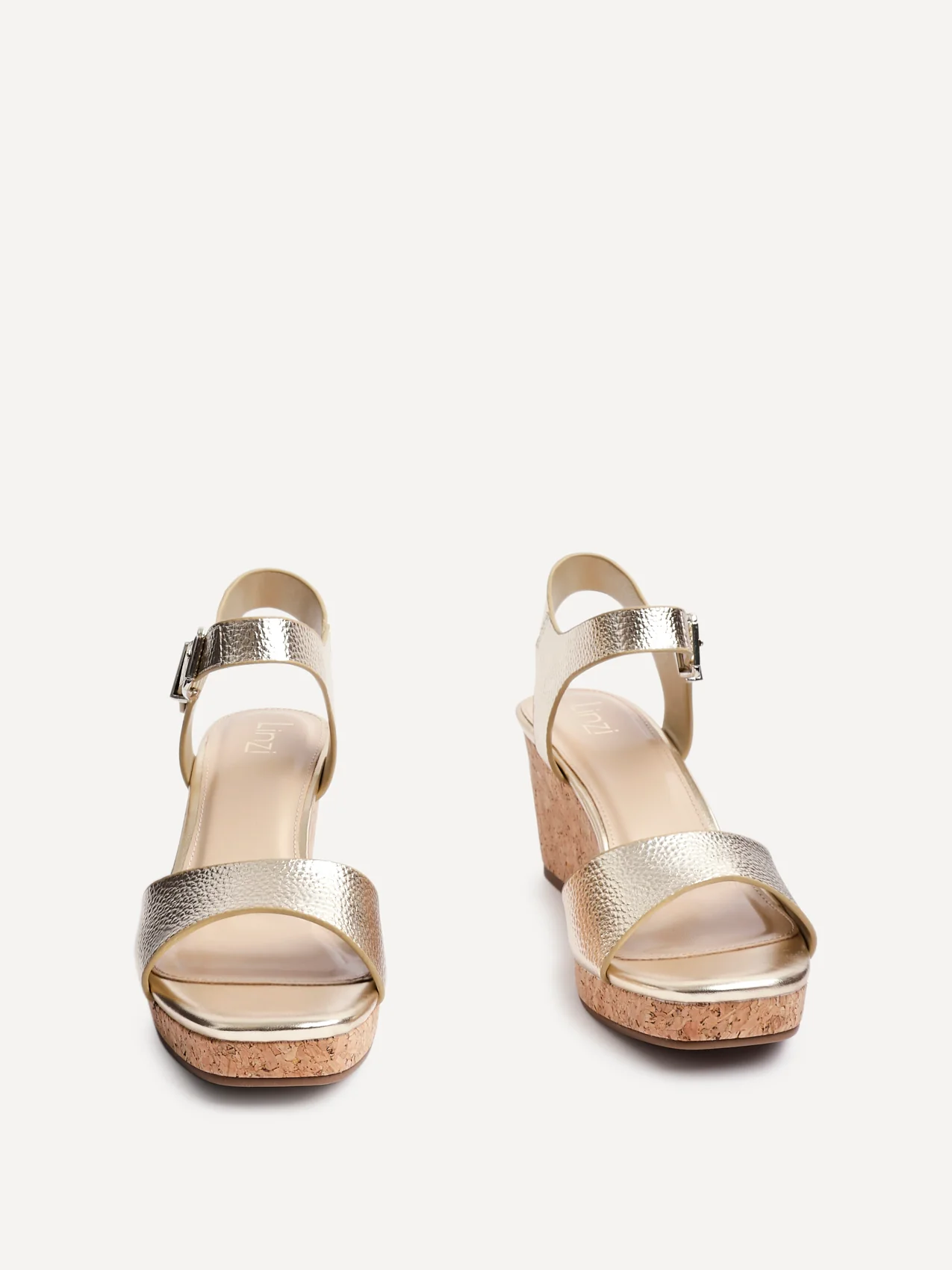 Sierra Gold Cork Platform Wedges - Image 3