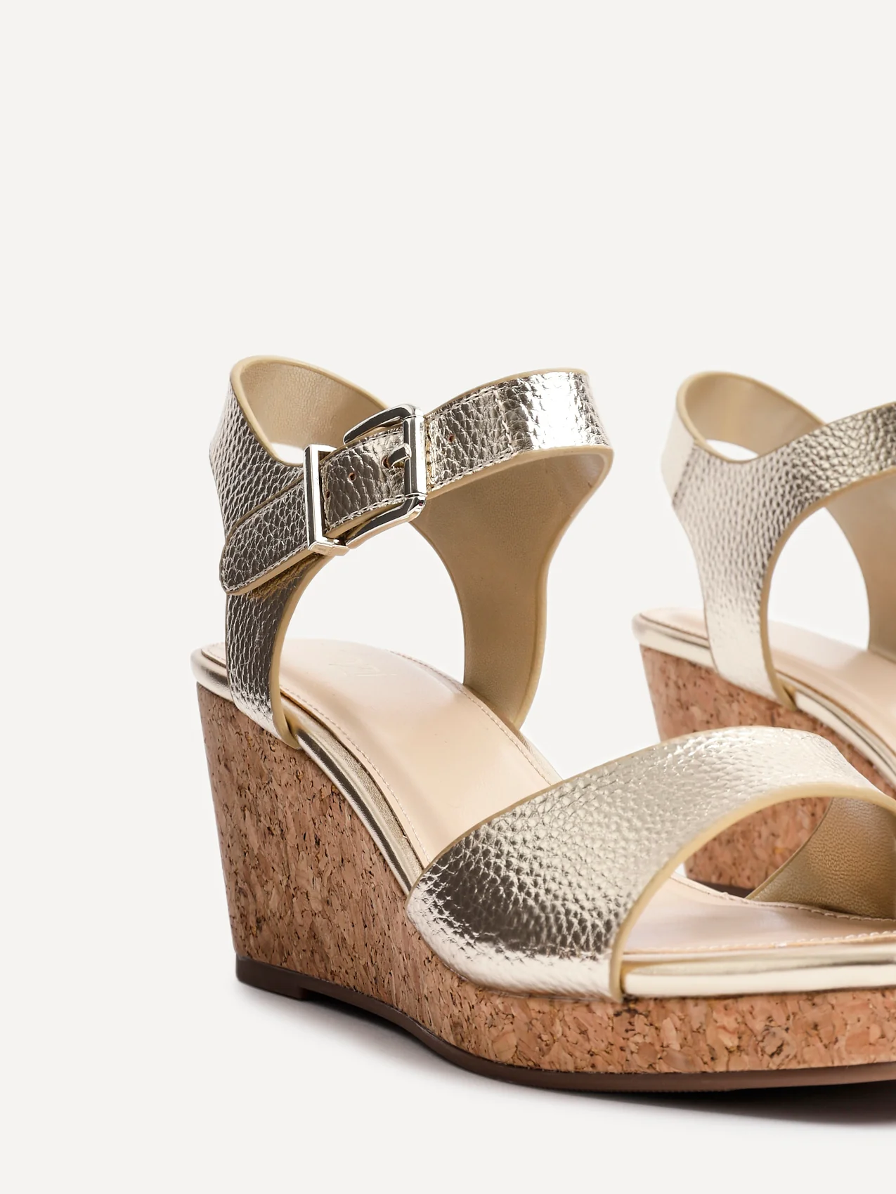 Sierra Gold Cork Platform Wedges - Image 5