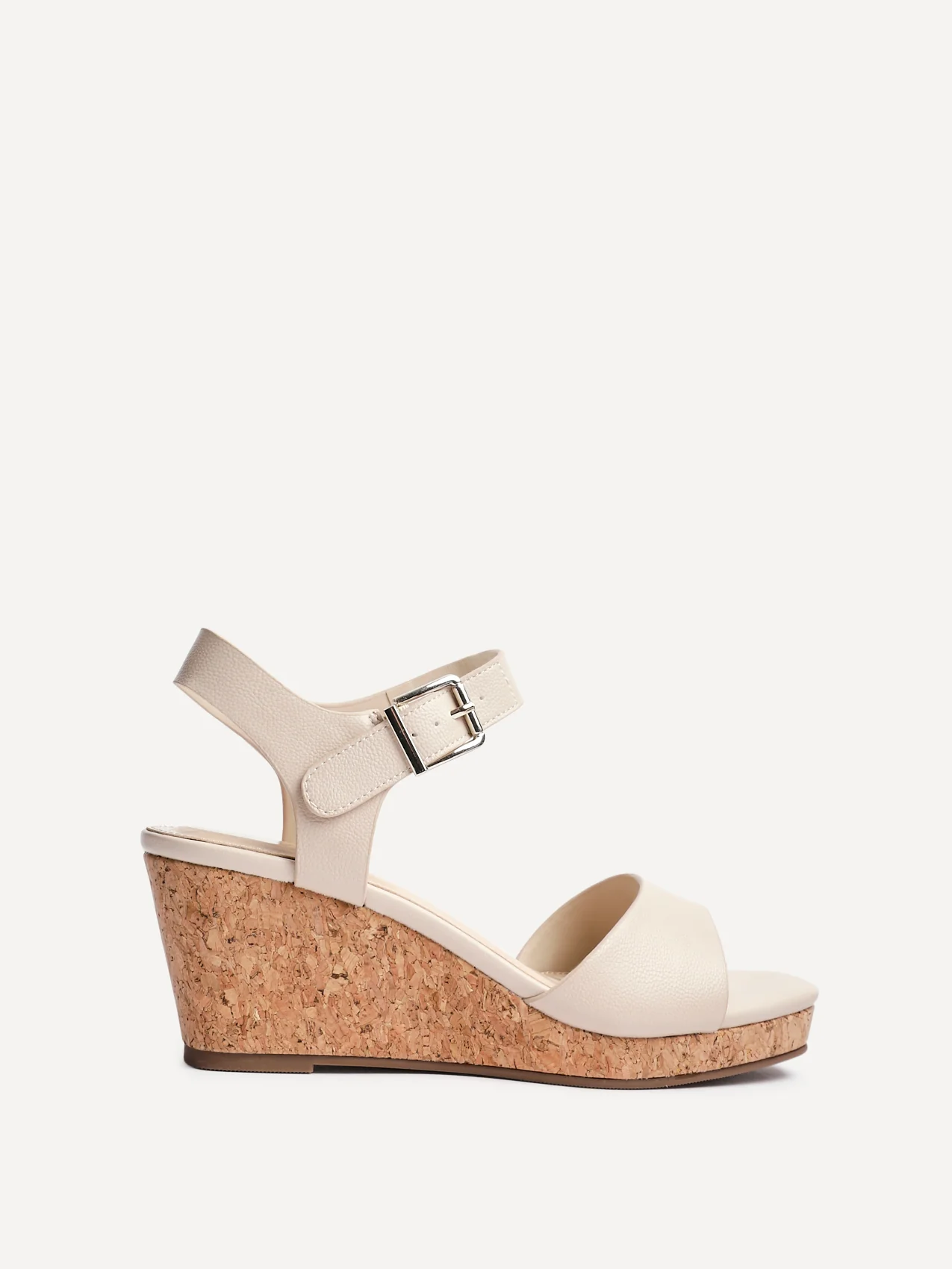 Sierra Nude Cork Platform Wedges - Image 2