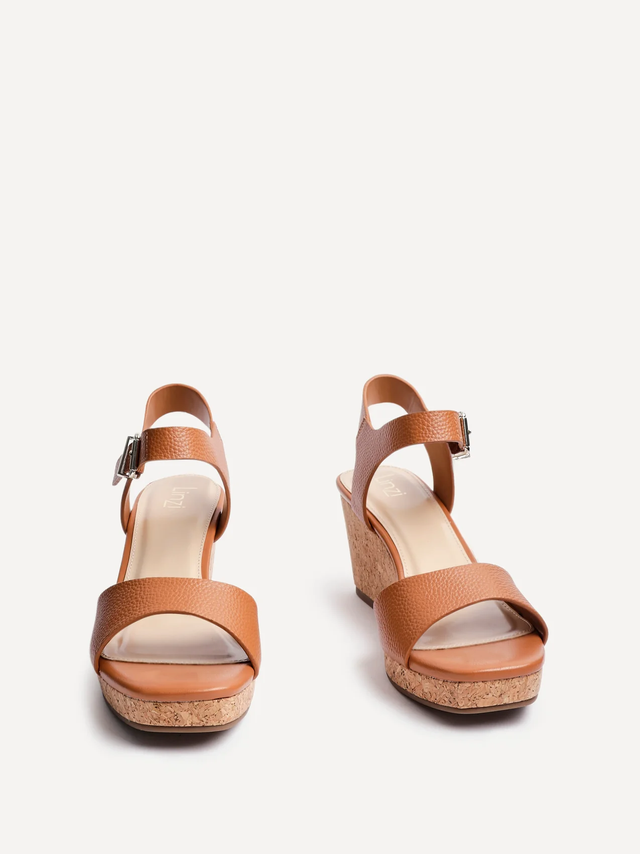 Sierra Tan Cork Platform Wedges - Image 3