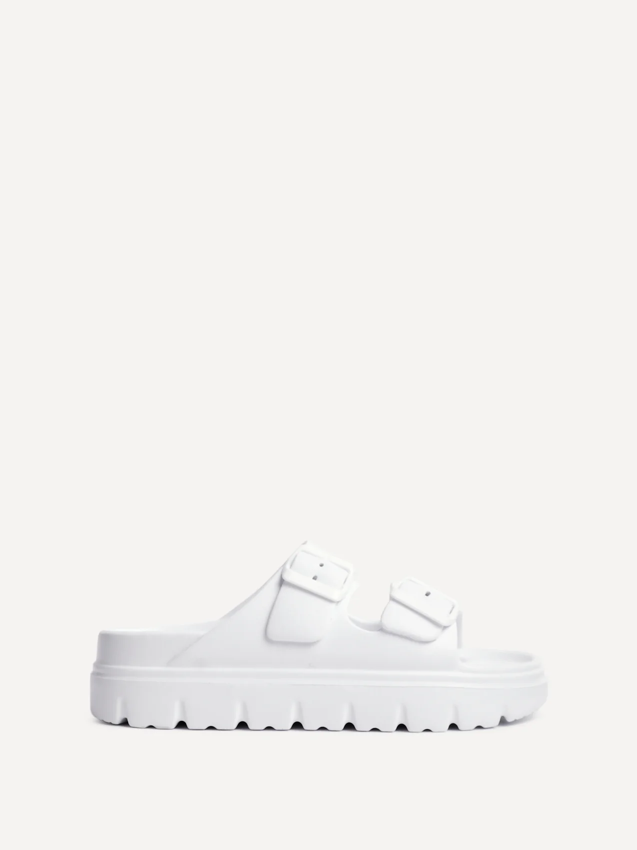Sirocco White Platform Slider Sandals - Image 2