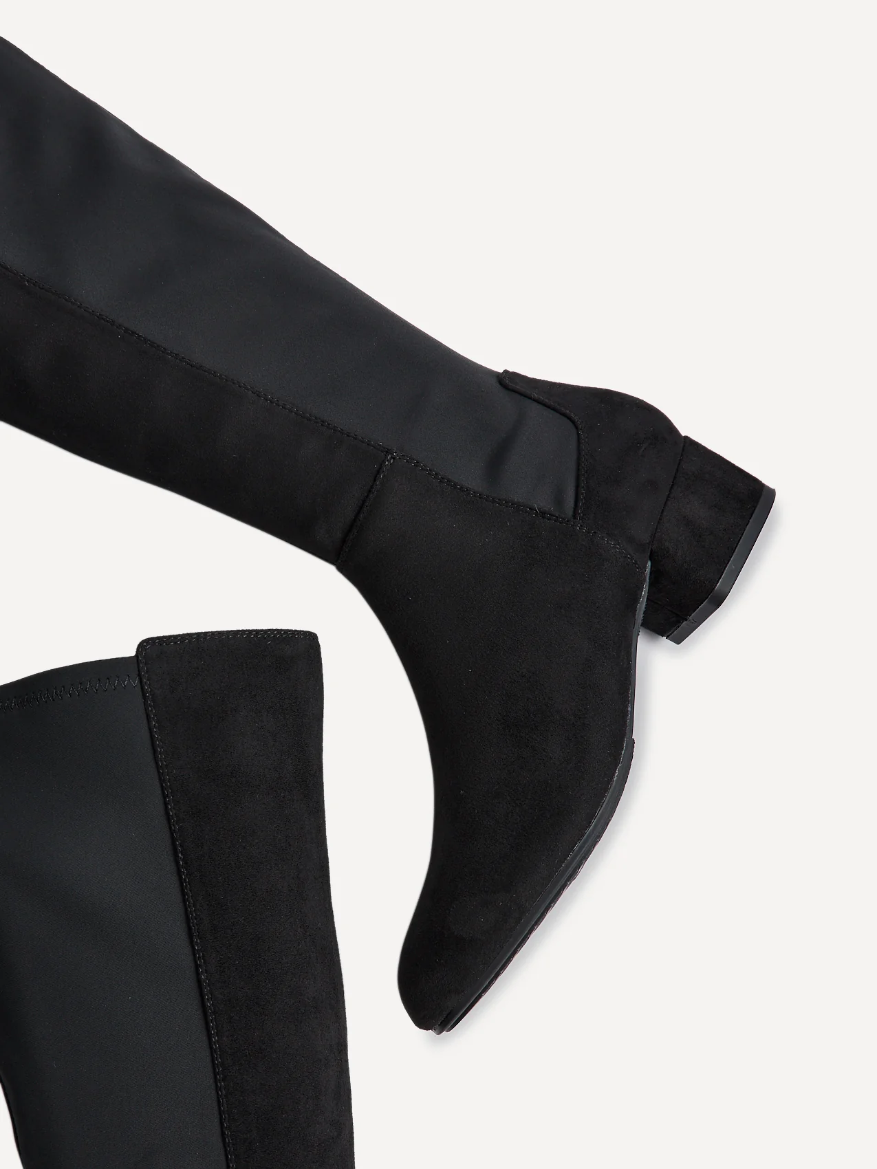 Sloane Black Stretch Long Boots - Image 4