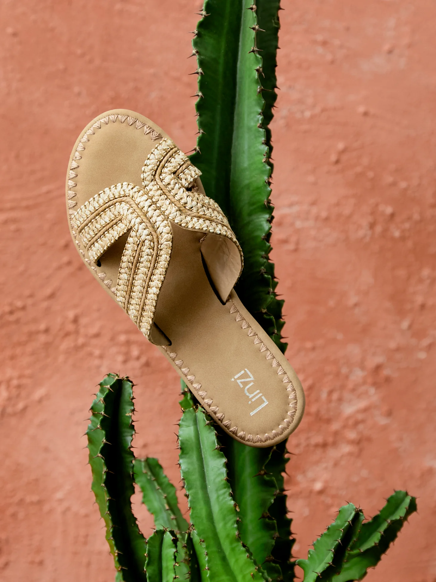 Solar Nude Flat Slider Sandals