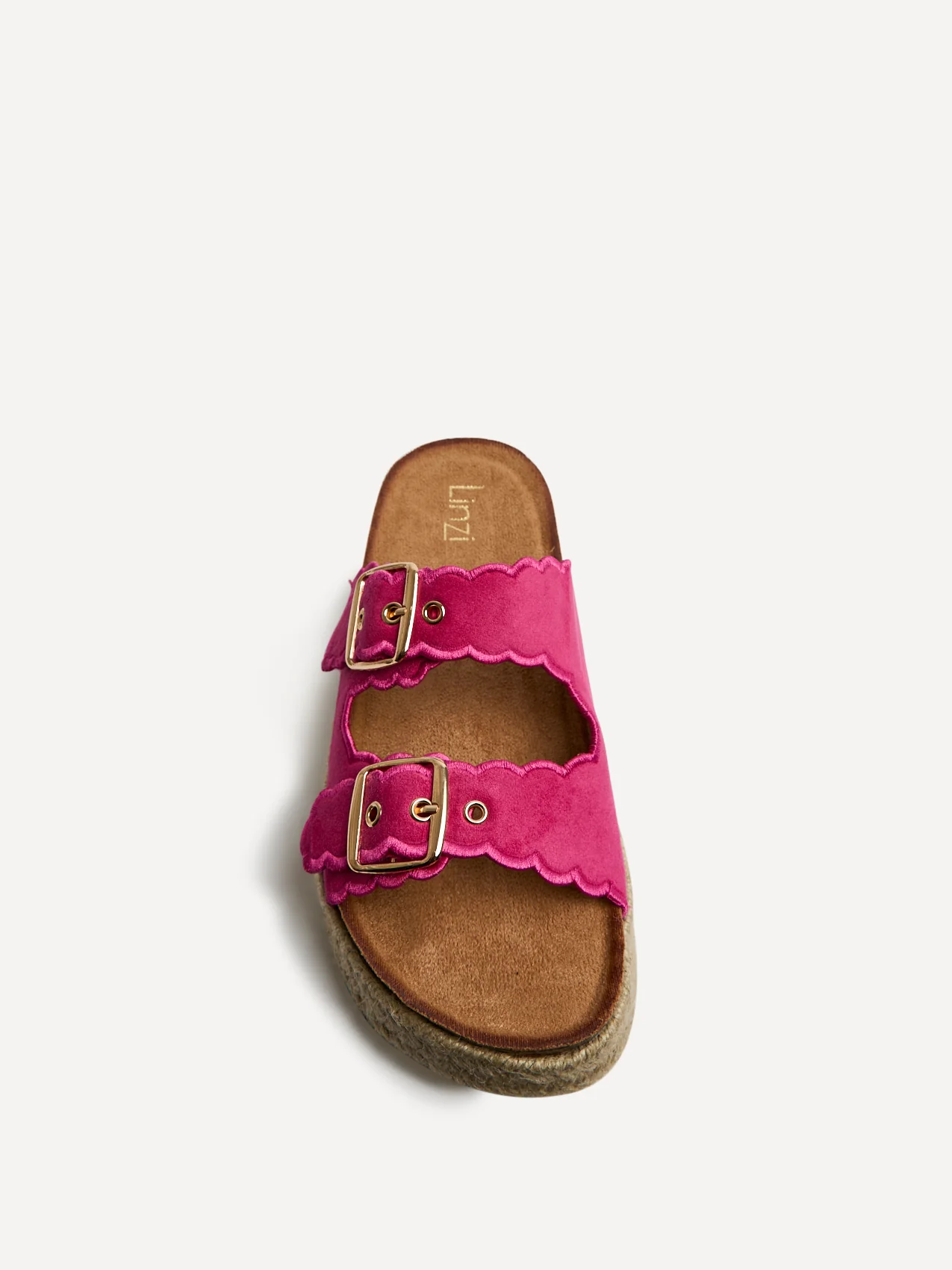 Sonnet Fuchsia Double Buckle Flatform Sandals - Image 4