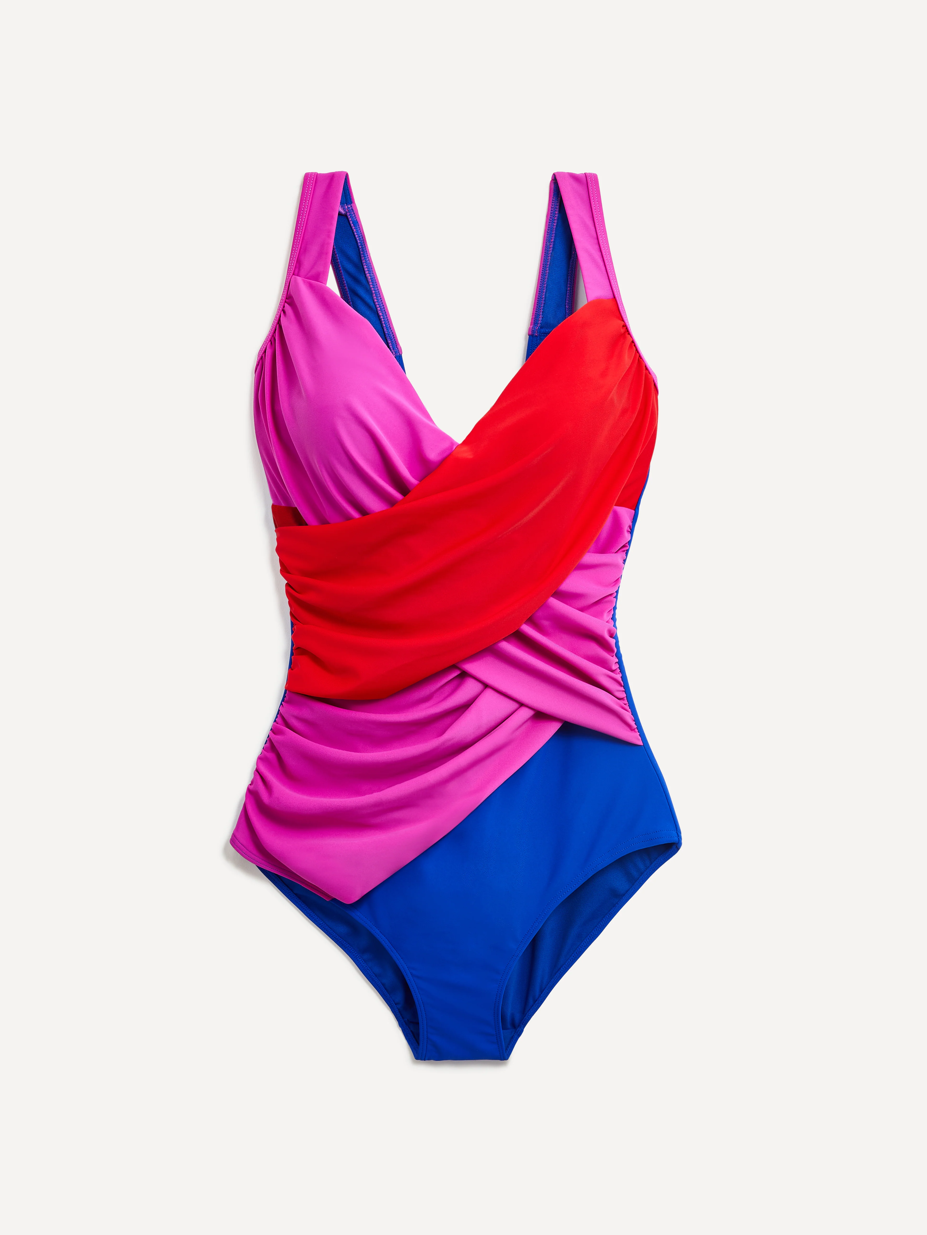 Sorrento Colour Block Draped Swimsuit - Image 3