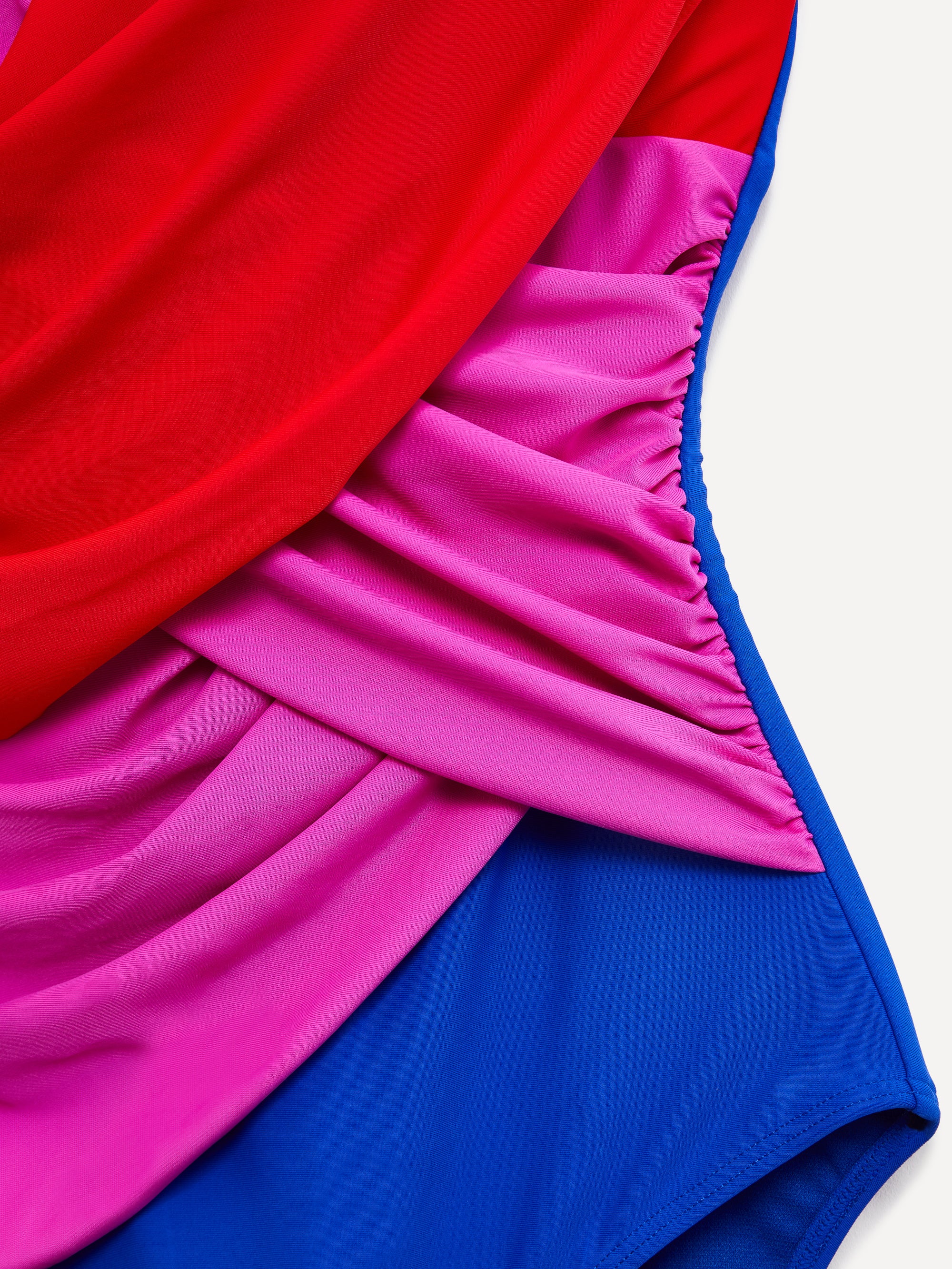 Sorrento Colour Block Draped Swimsuit - Image 4
