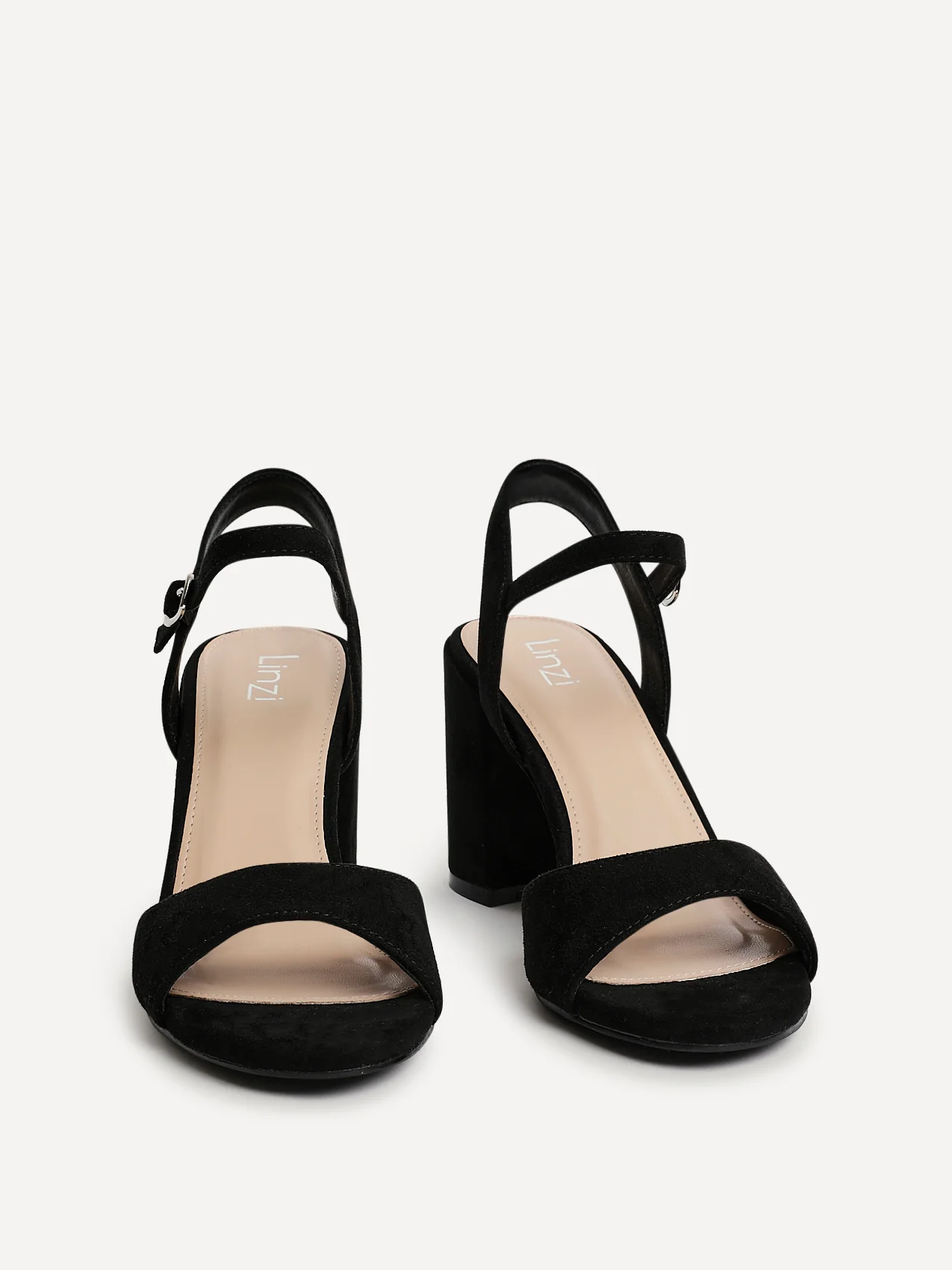 Soul Black Faux Suede Block Heels - Image 3