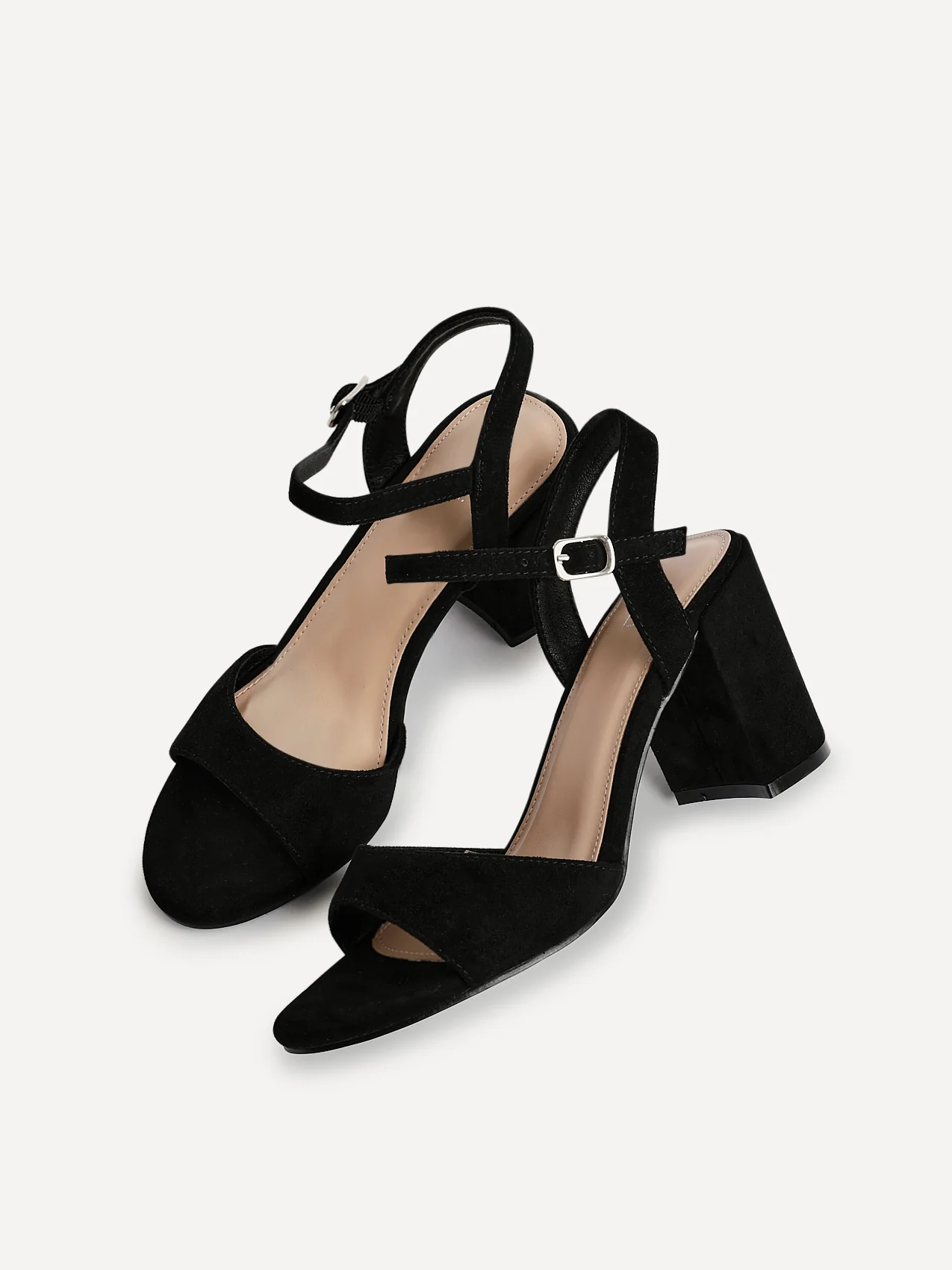 Soul Black Faux Suede Block Heels - Image 5