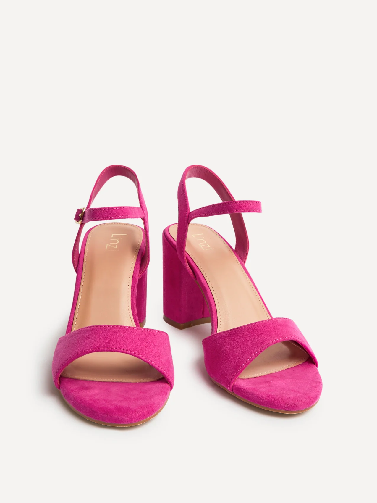 Soul Pink Faux Suede Block Heels - Image 3