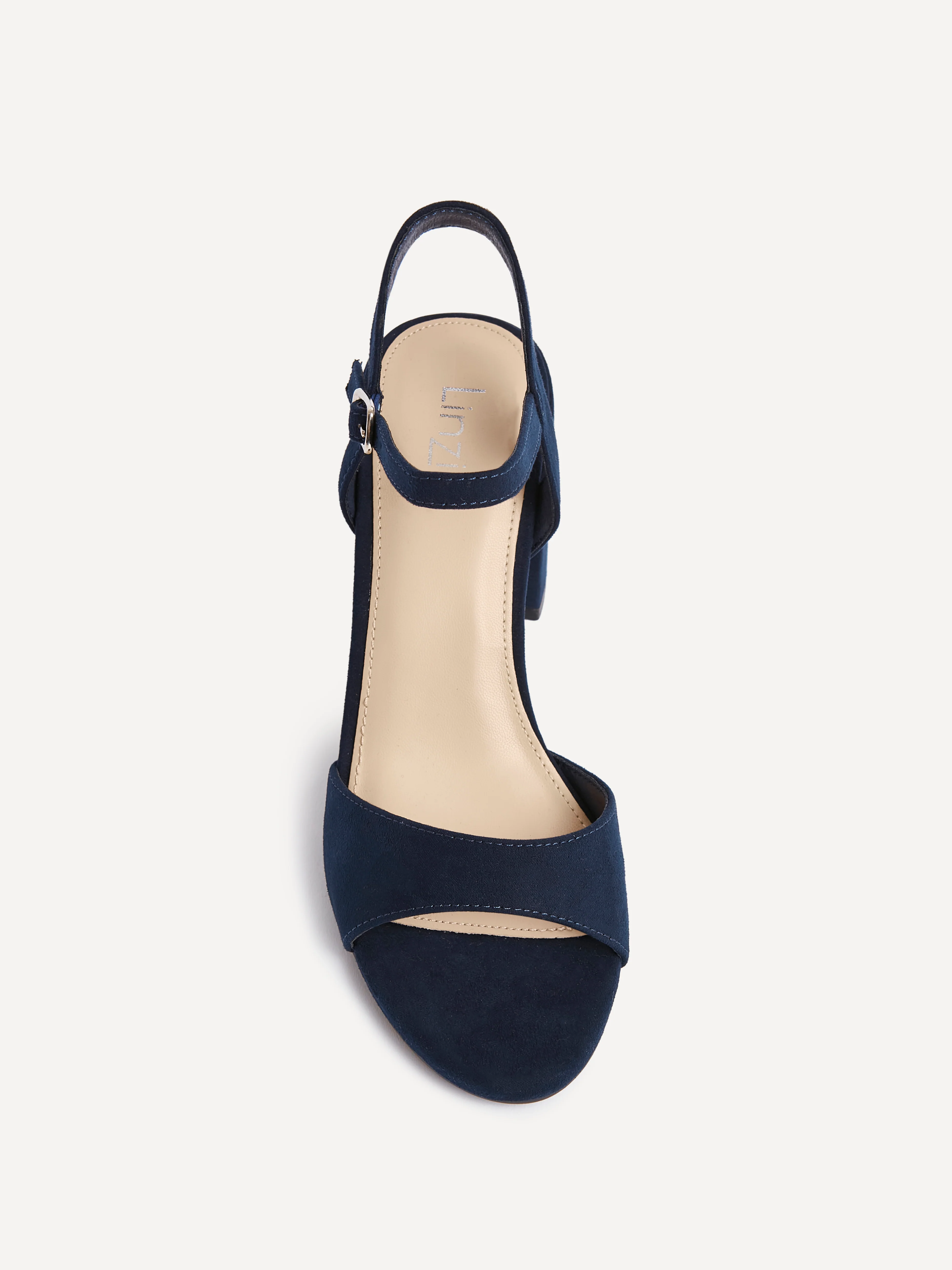 Soul Navy Faux Suede Block Heels - Image 4