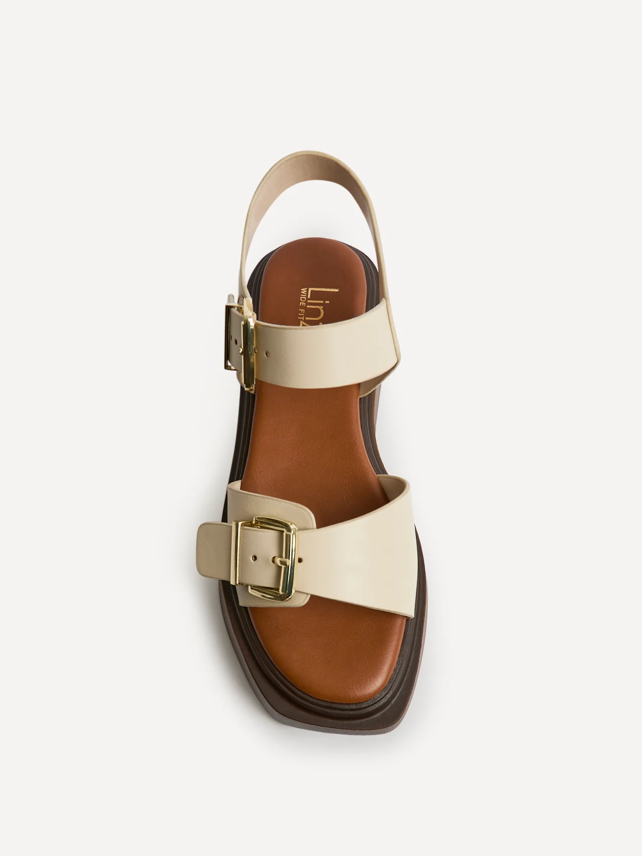 Source Wide Fit Nude Flatform Sandals - Image 4