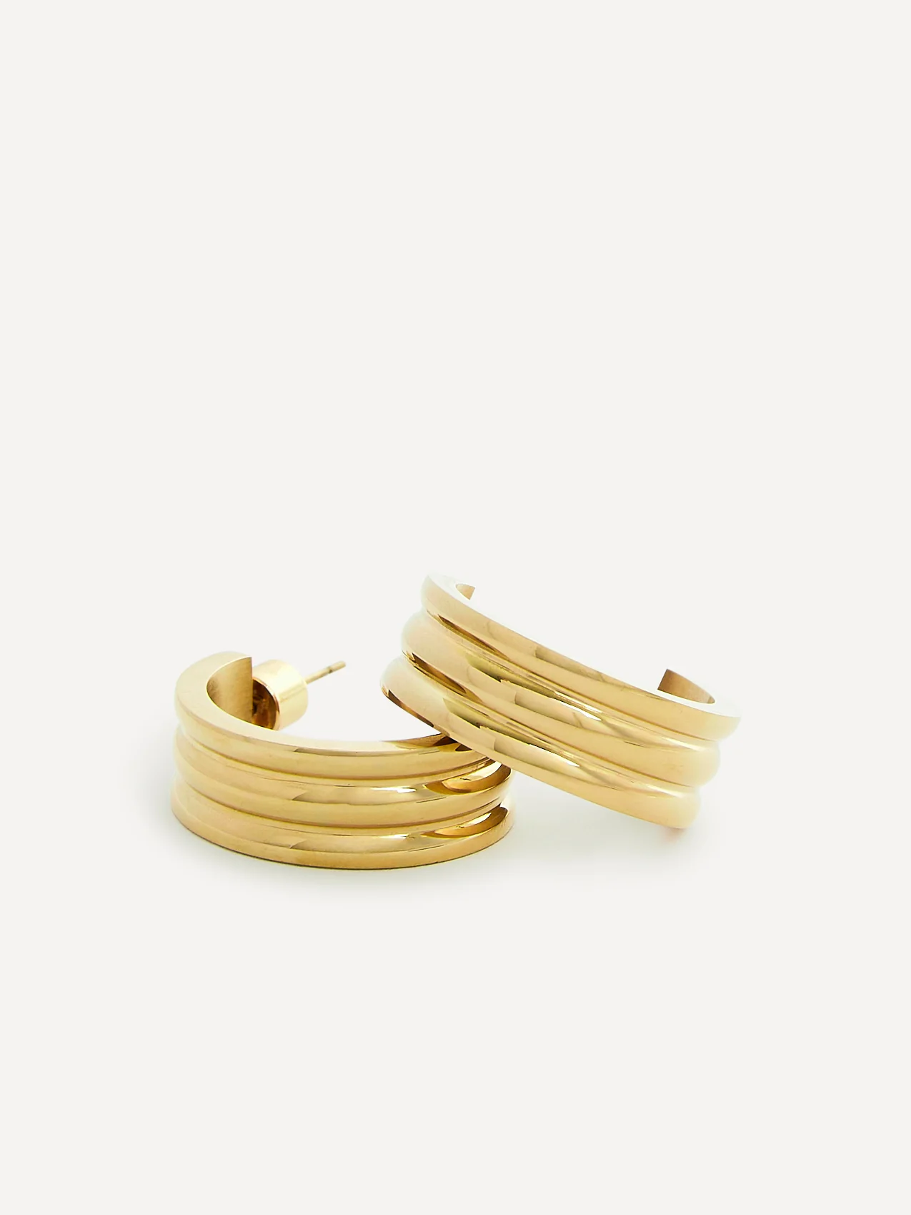 Spirit Gold Large Hoop Earrings - Image 3