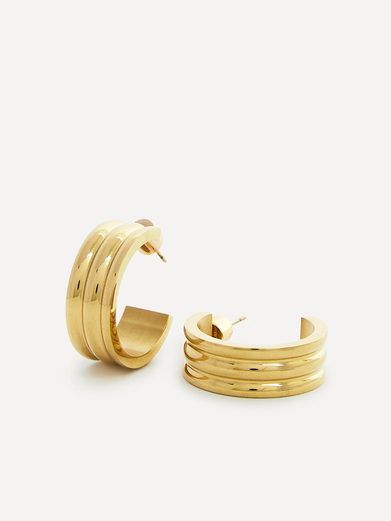 Spirit Gold Large Hoop Earrings - Image 4