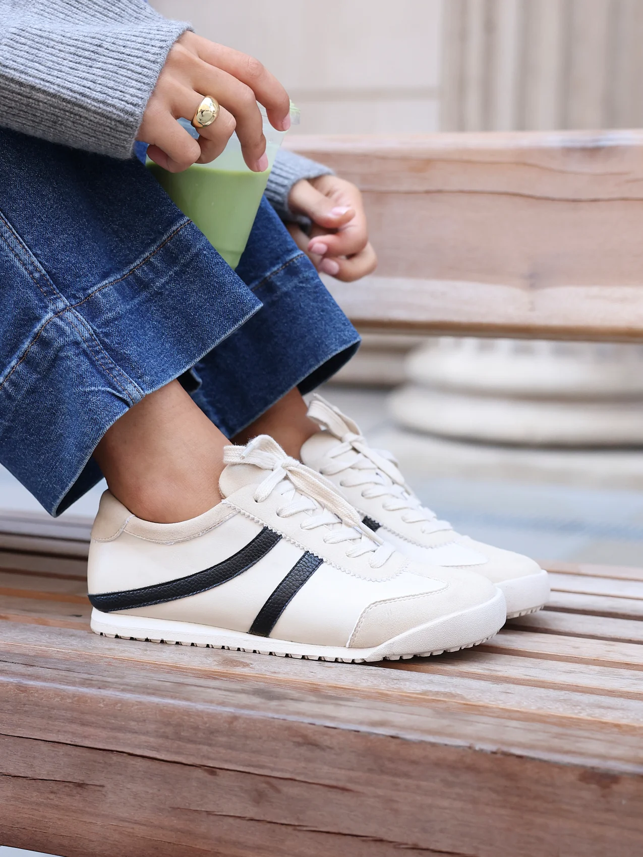 Strike Beige Trainers - Image 8