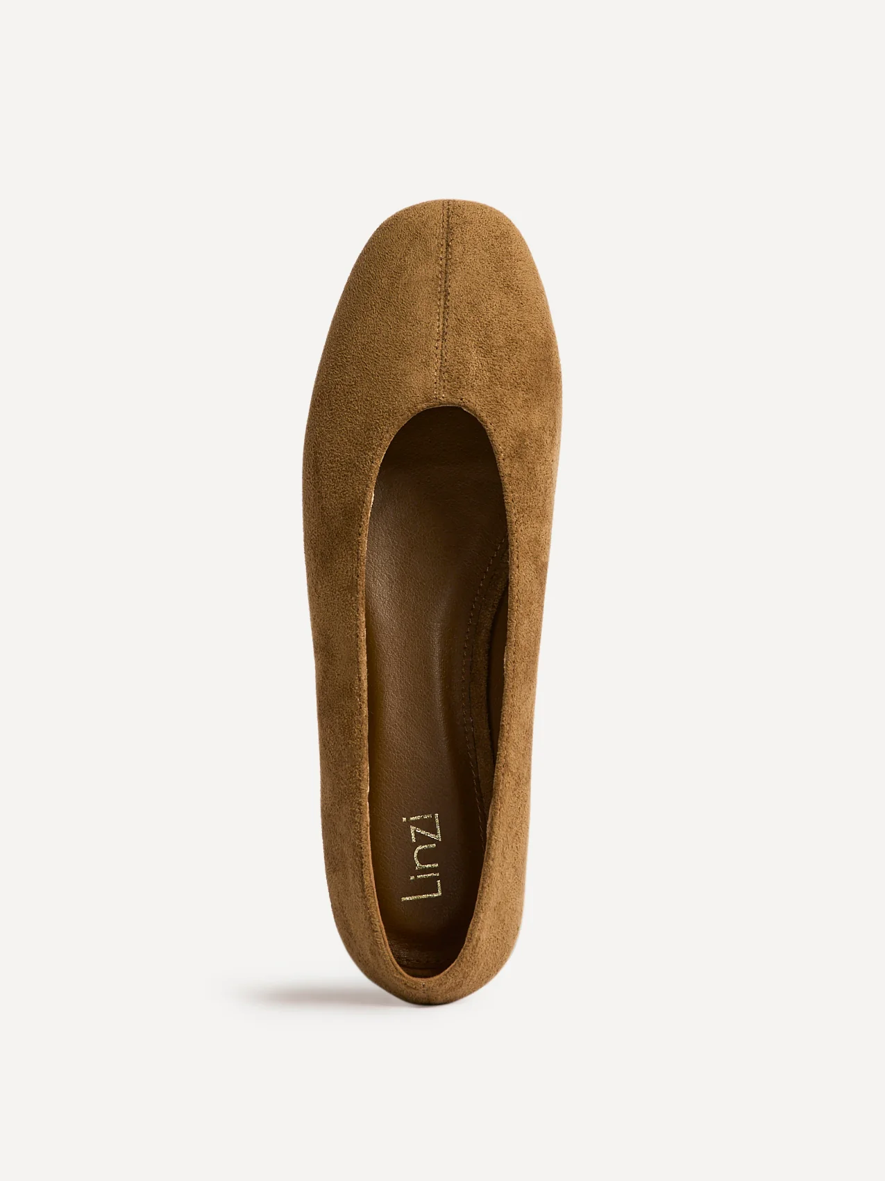 Structure Tan Faux Suede Square Toe Ballet Flats - Image 5
