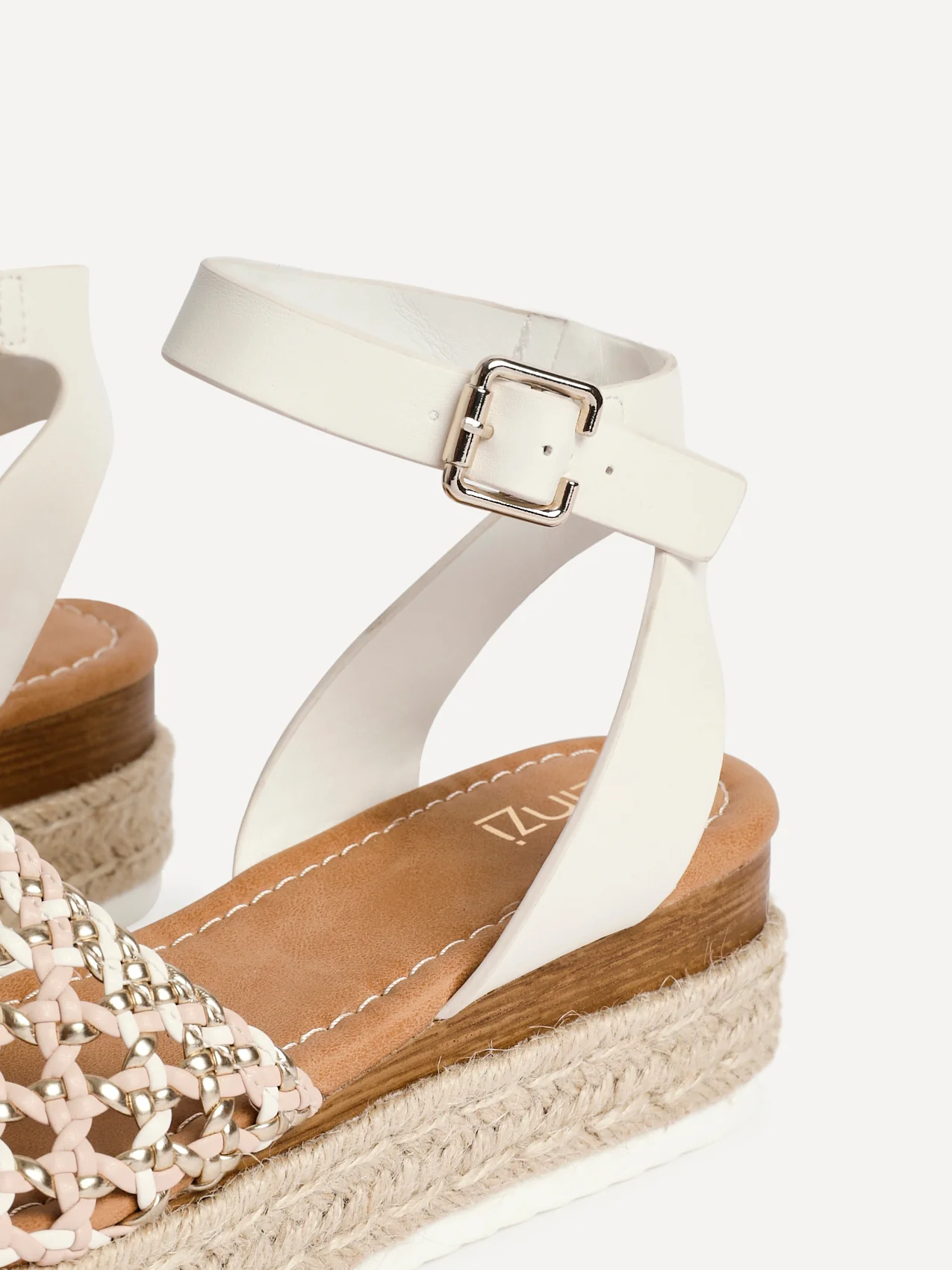 Sundown Beige Espadrille Flatform Sandals - Image 4