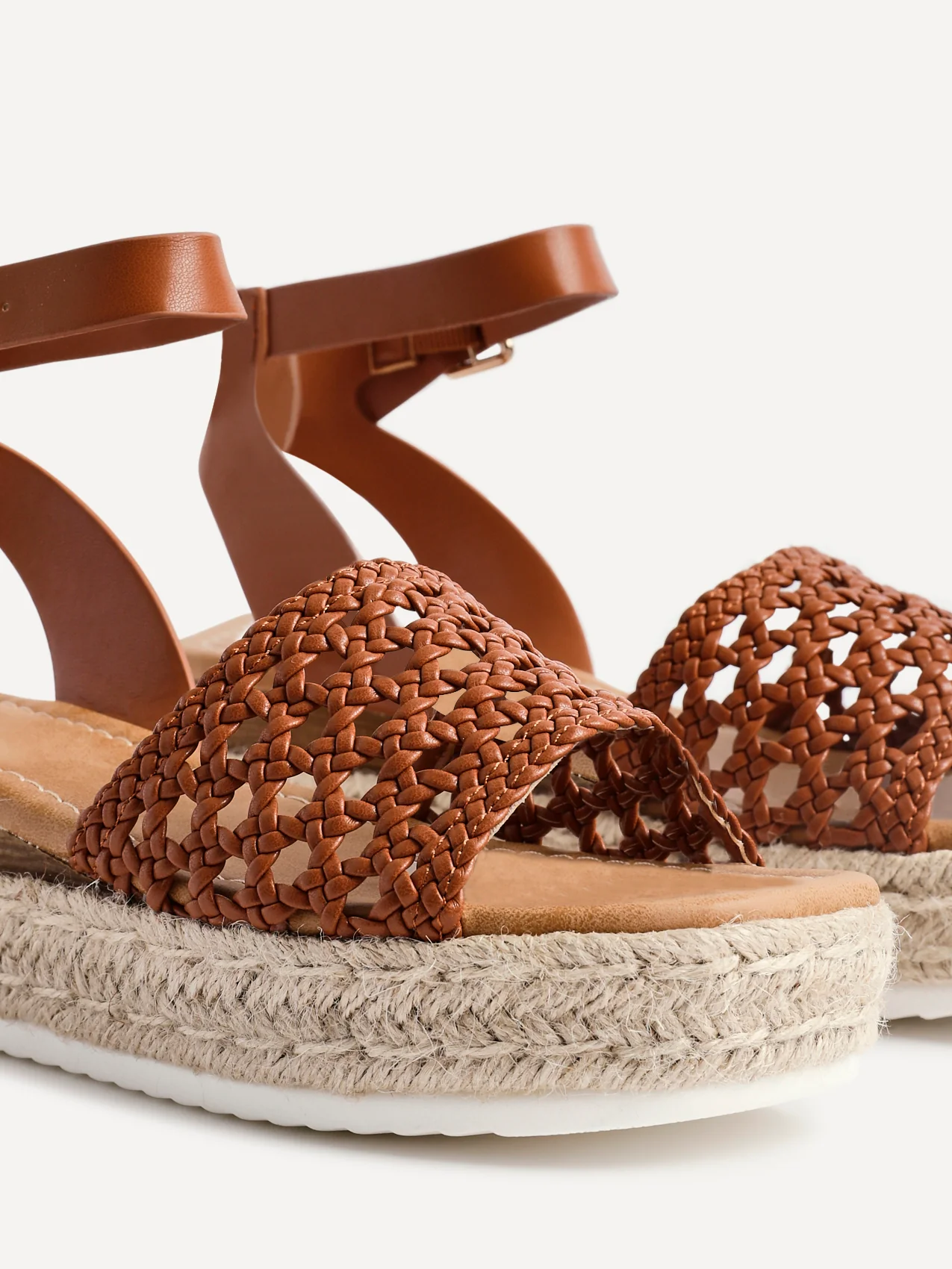 Sundown Tan Espadrille Flatform Sandals - Image 4