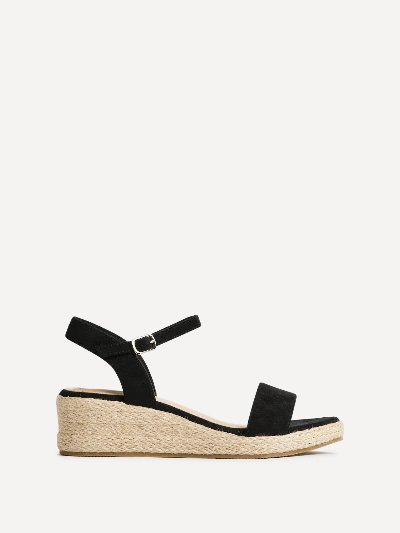Sunrise Black Espadrille Flatform Sandals - Image 2