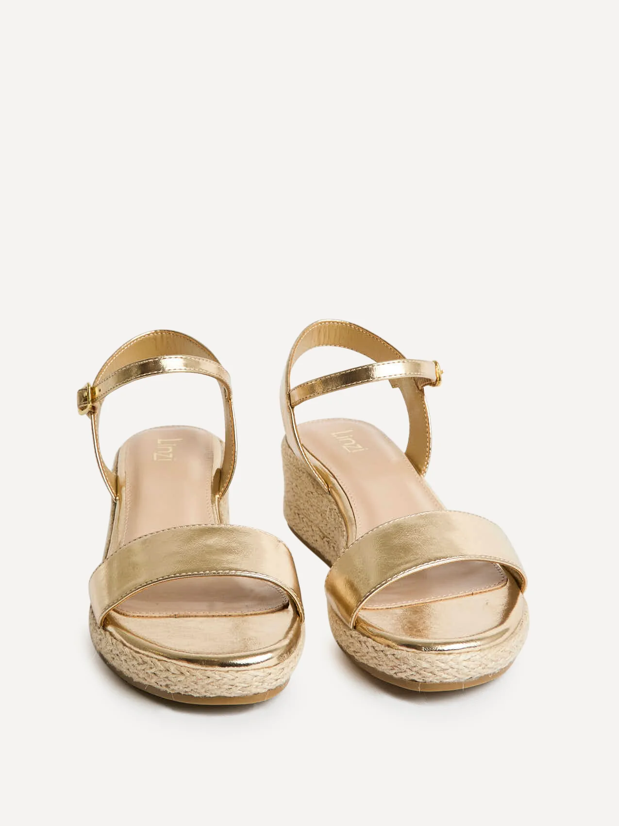 Sunrise Gold Espadrille Flatform Sandals - Image 3