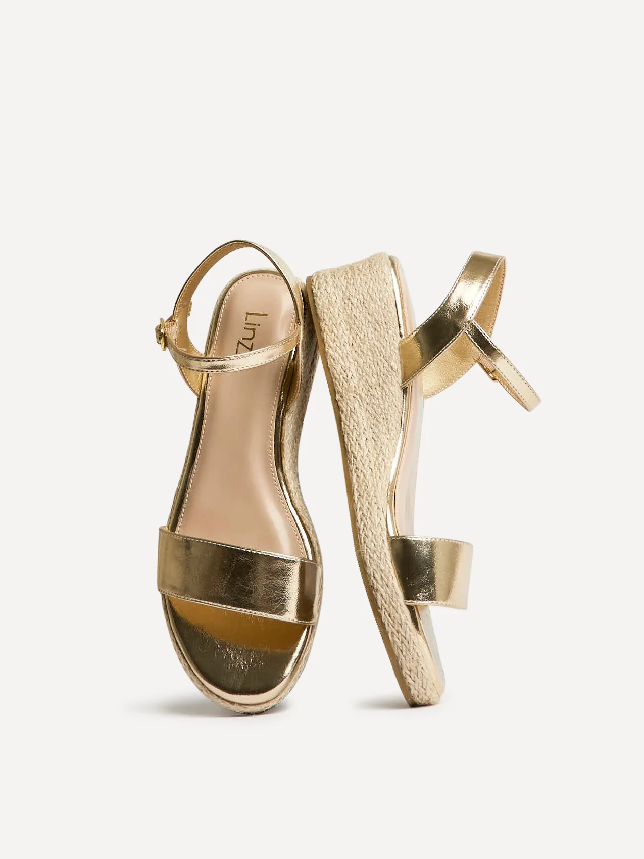 Sunrise Gold Espadrille Flatform Sandals - Image 5