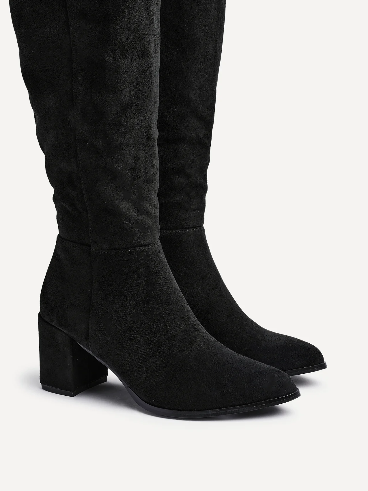 Swerve Black Heeled Long Boots - Image 5