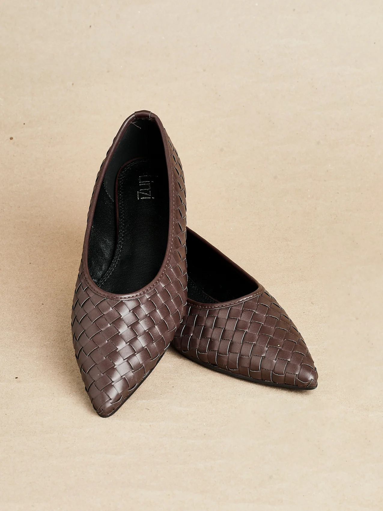 Talina Brown Faux Leather Ballet Flats - Image 5