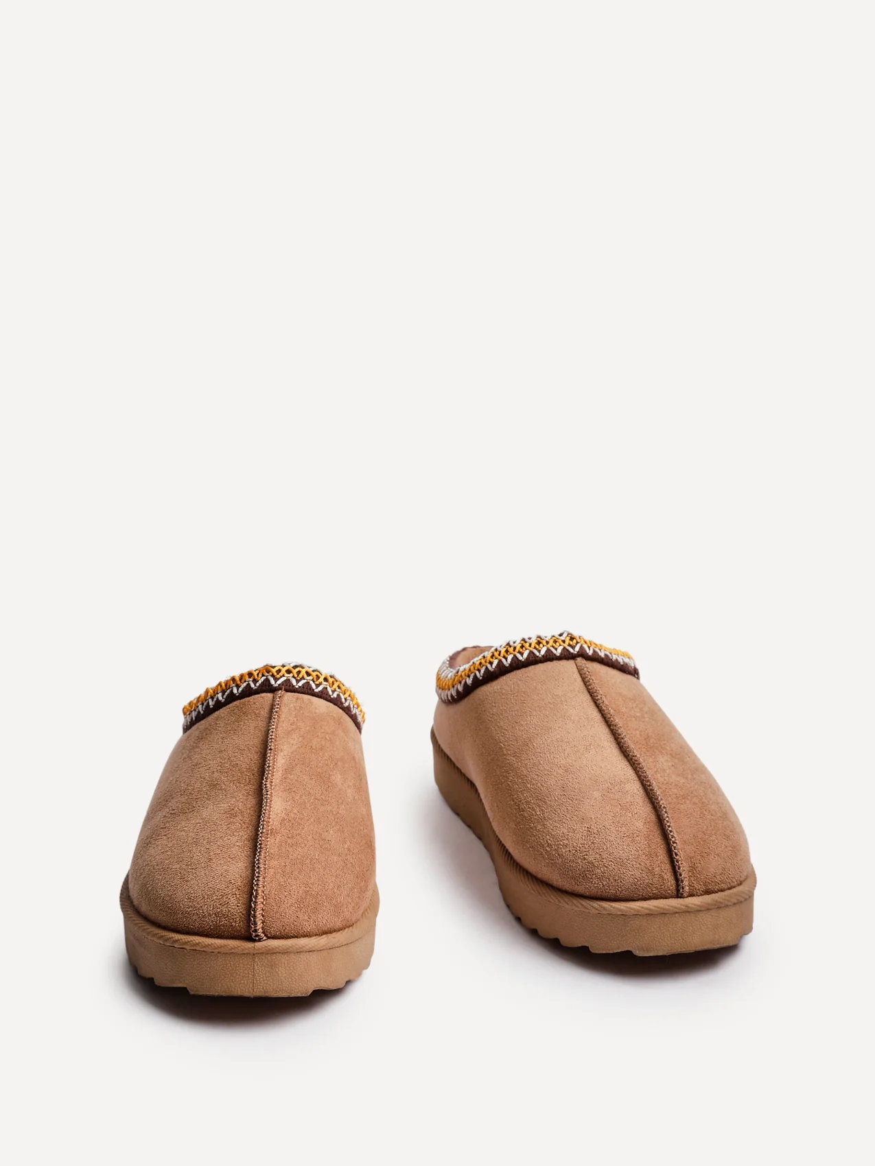 Tammy Chestnut Faux Suede Slippers - Image 3