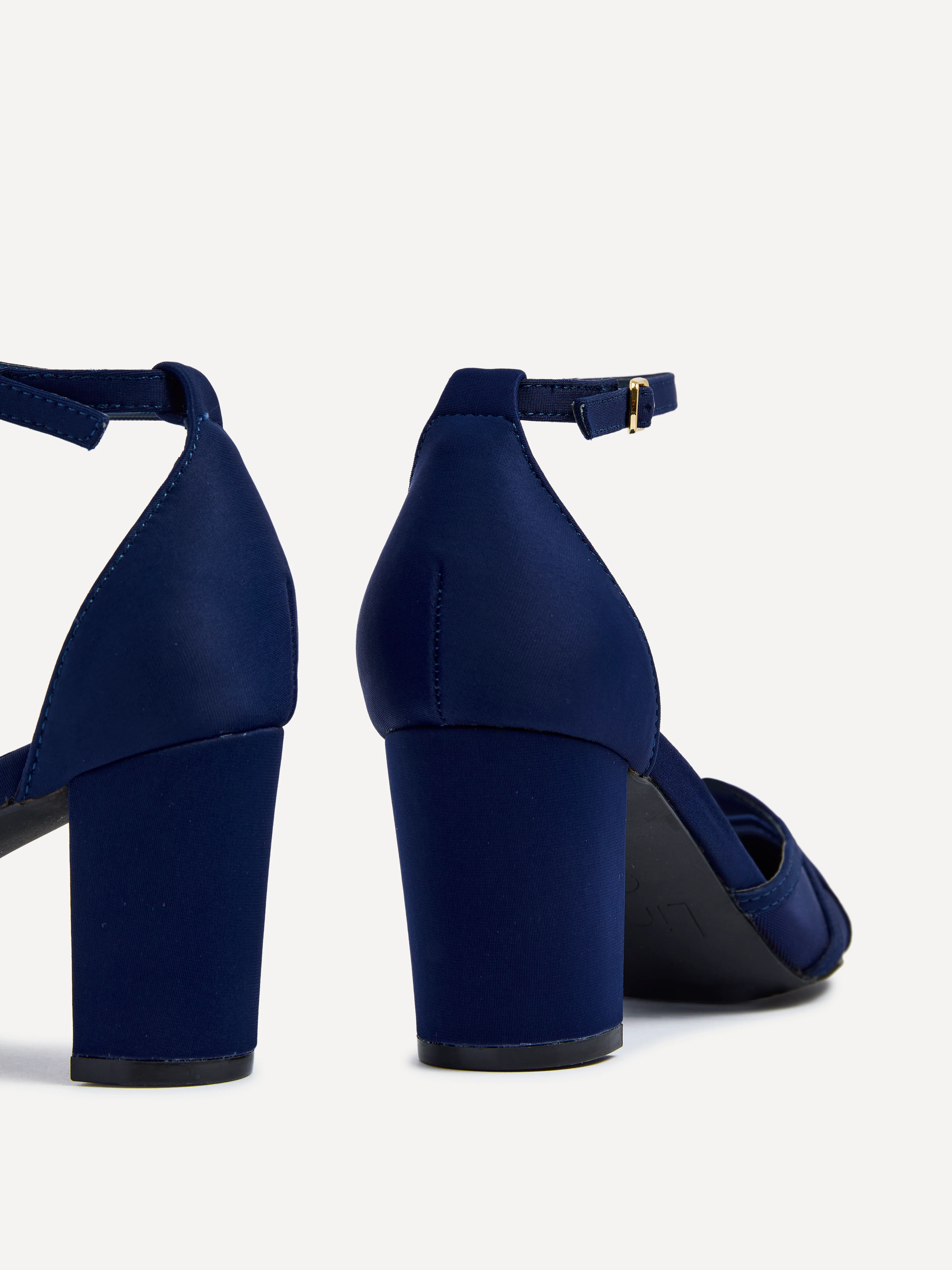 Tasha Navy Scuba Mesh Court Heels - Image 5