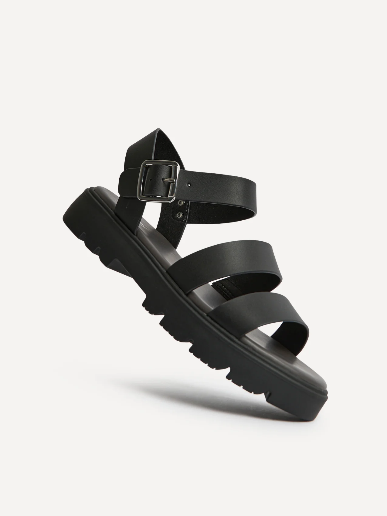 Tayla Wide Fit Black Gladiator Sandals - Image 5