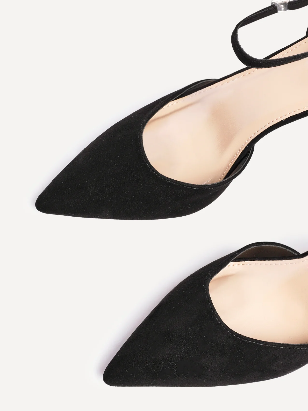 Thea Black Faux Suede Stiletto Court Heels - Image 5