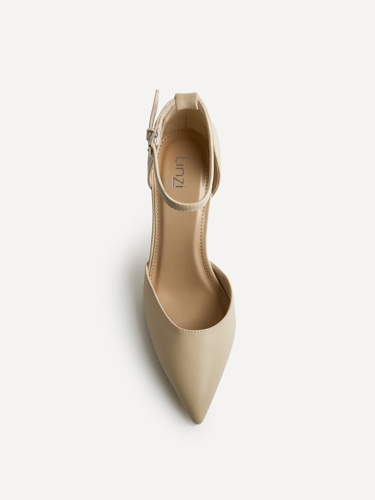 Thea Nude Faux Leather Stiletto Court Heels - Image 4