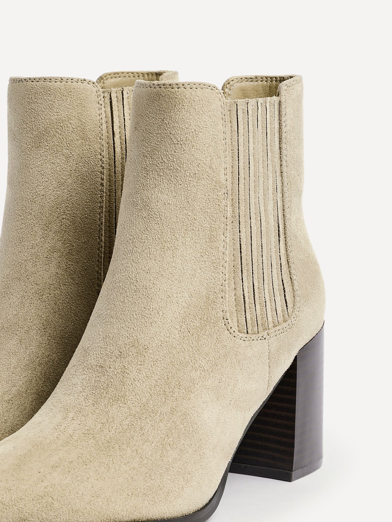 Thrive Taupe Block Heeled Boots - Image 5