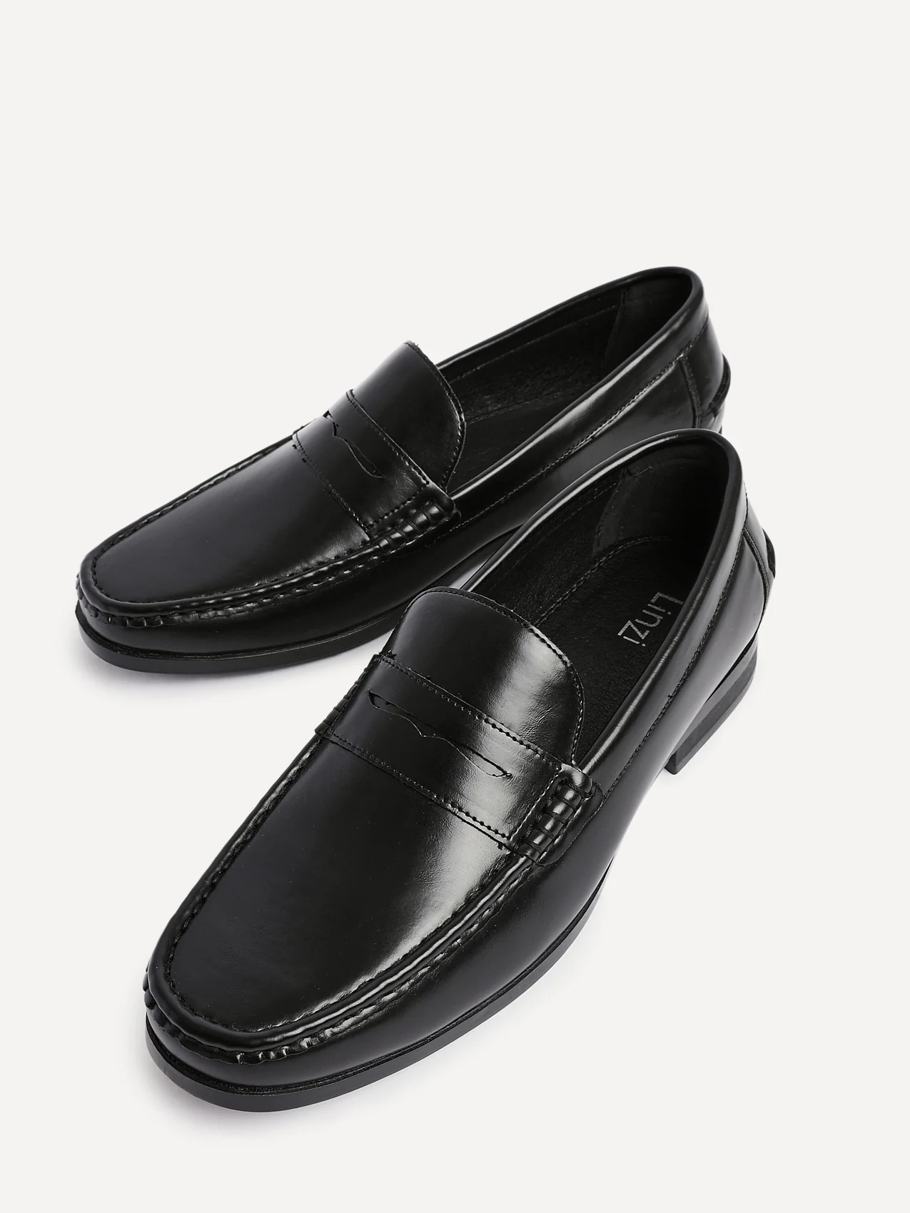 Tommaso Mens Black Faux Leather Loafers - Image 5