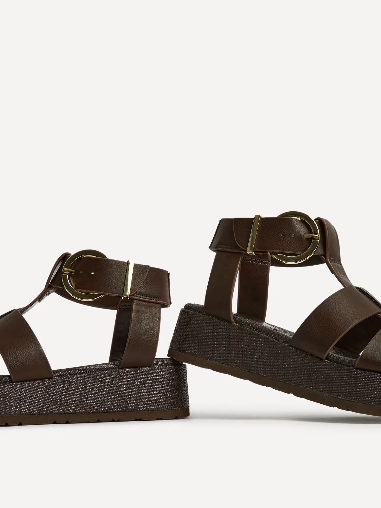 Tori Brown Gladiator Flatform Sandals - Image 5