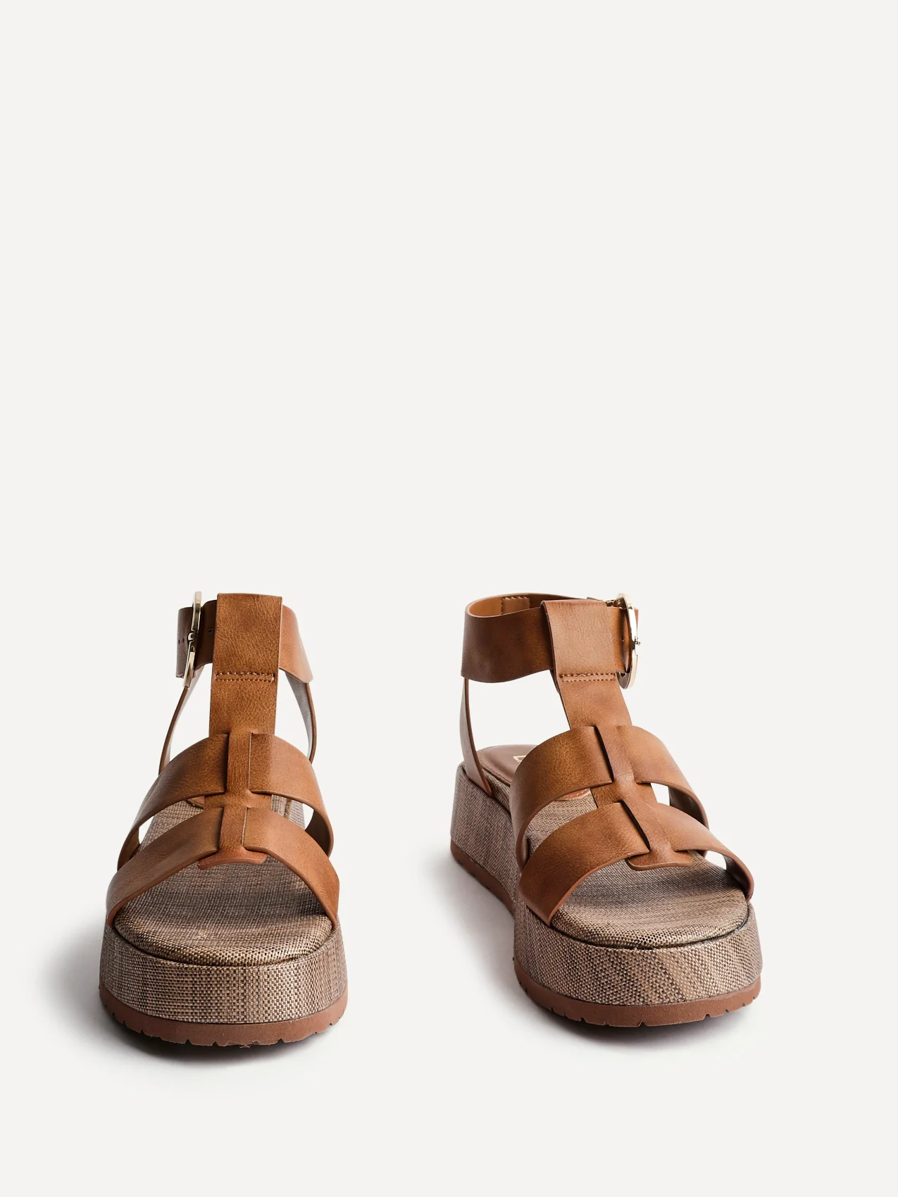 Tori Tan Gladiator Flatform Sandals - Image 3