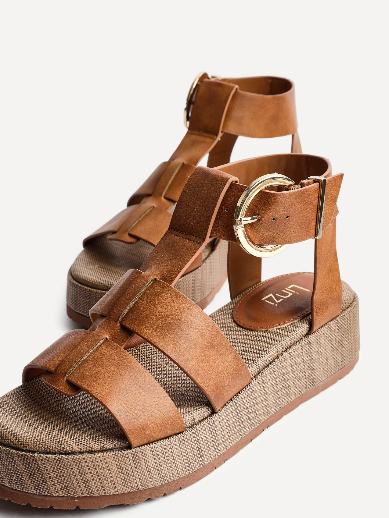 Tori Tan Gladiator Flatform Sandals - Image 5