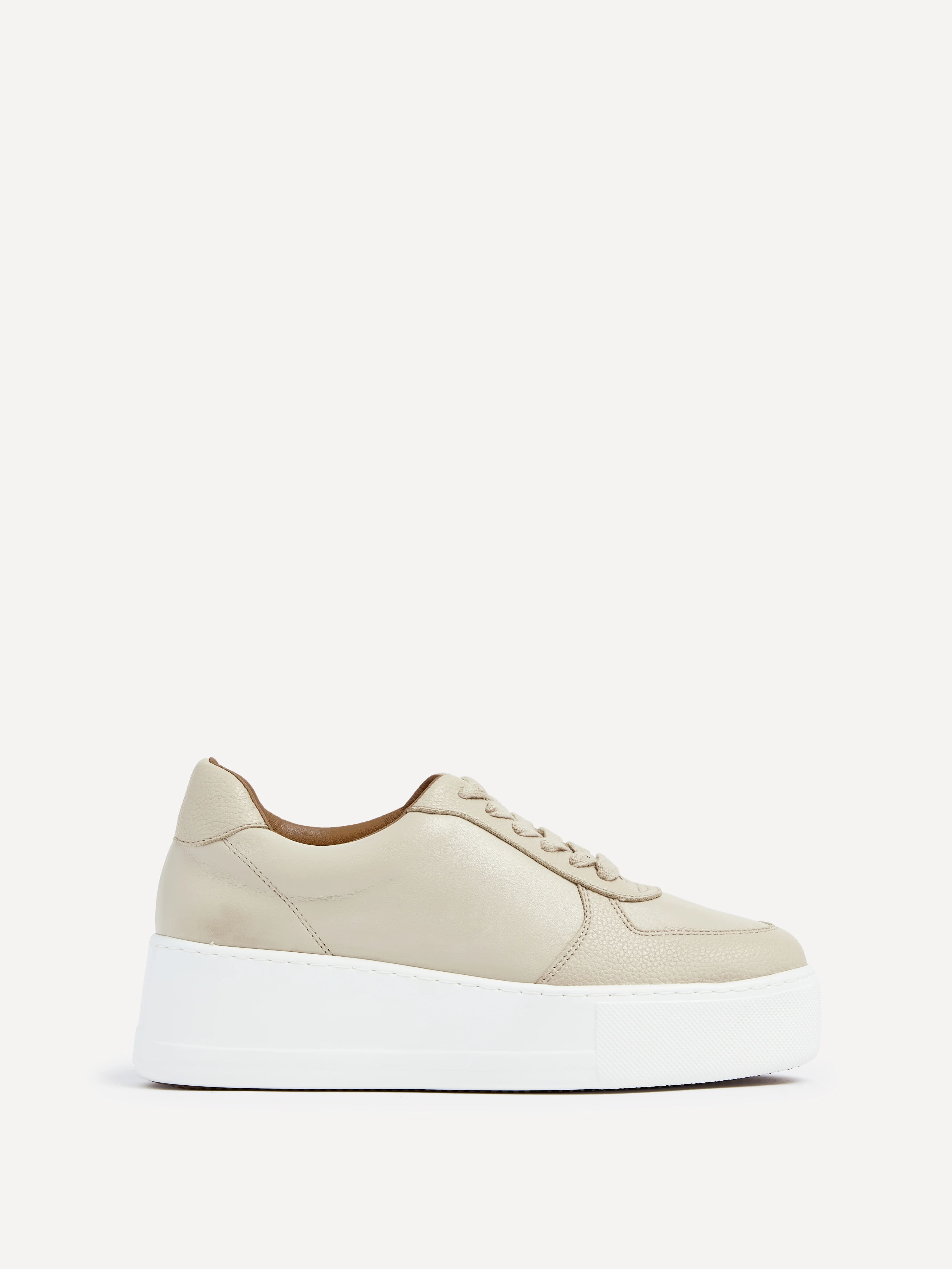 Twiggy Nude Faux Leather Trainers