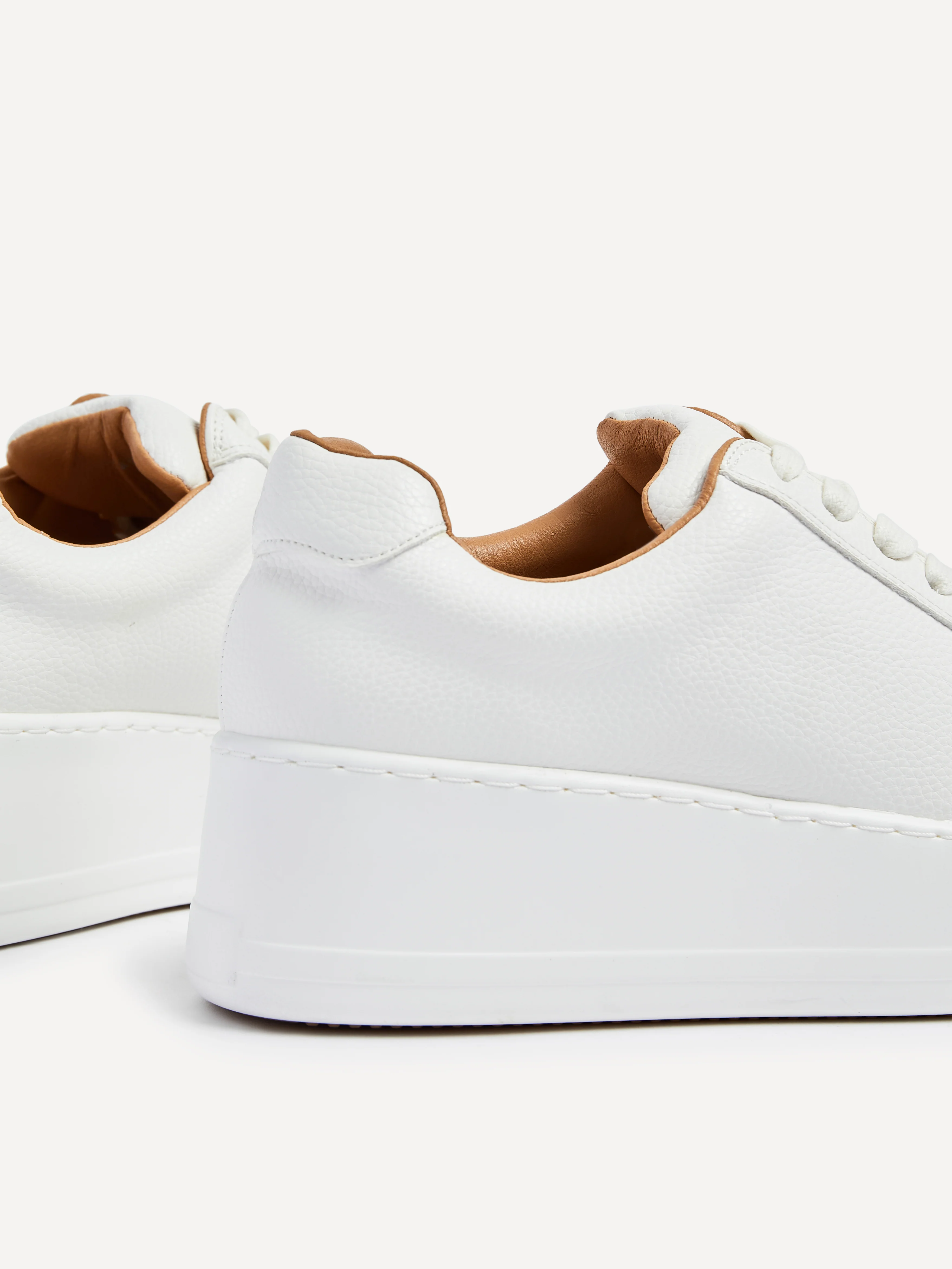 Twyla White Faux Leather Trainers - Image 4
